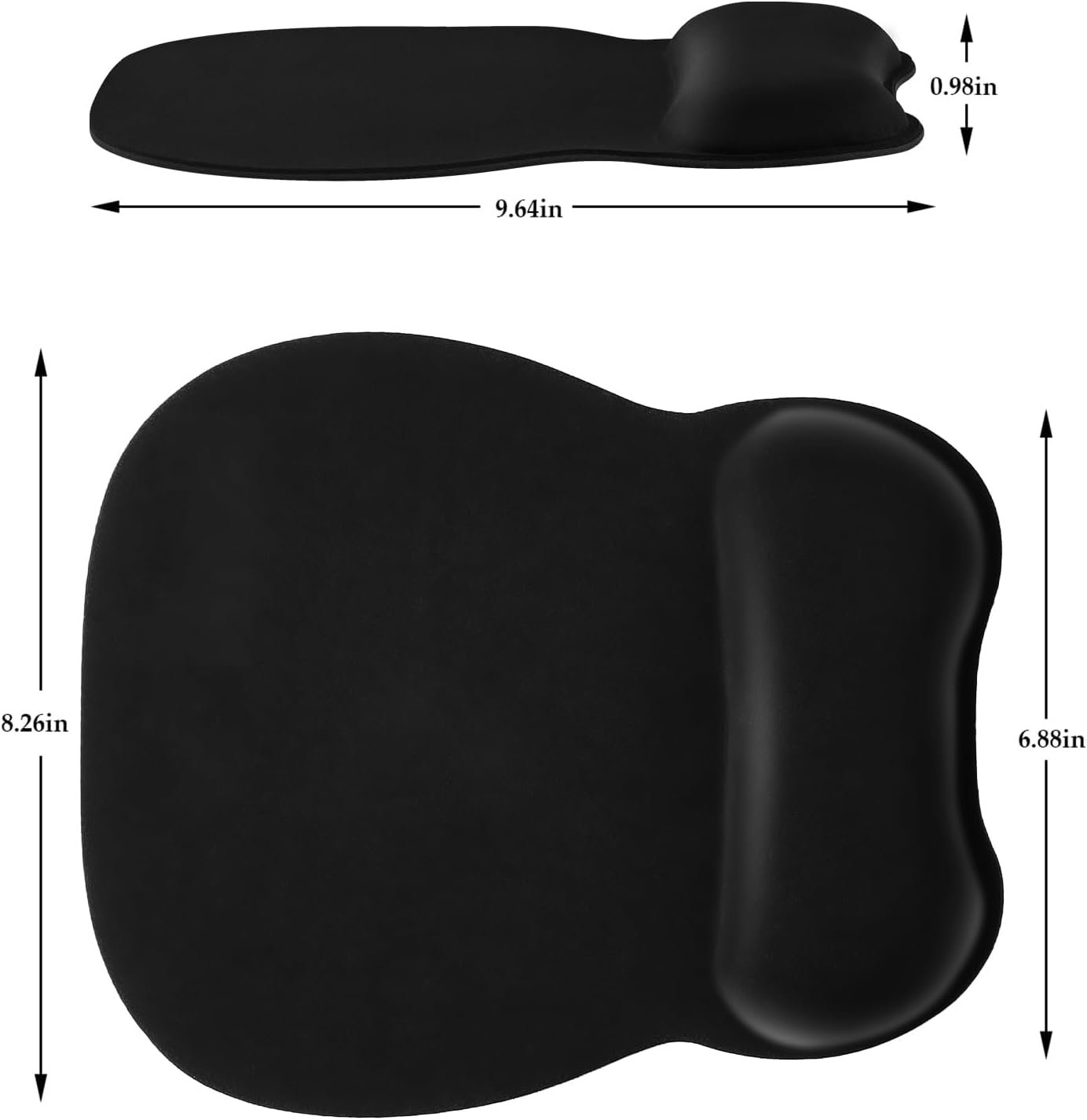 EooCoo Mouse Mat Wrist Support, Gaming Mouse Pad, Black - Image 5