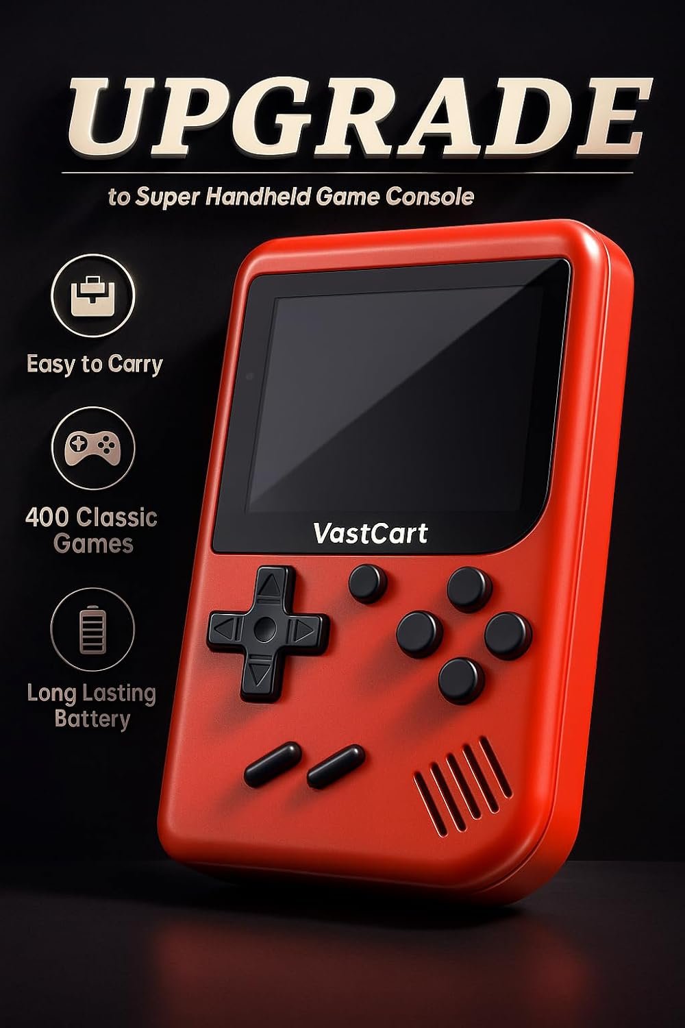 Retro Handheld Gaming Console with 400+ ClassicGames | 3.0-Inch LCD Screen | Rechargeable Battery | Portable Video Game Player with TV Output | Fun Gift for (Ages 14+) & Adults(Multi Color) - Image 2