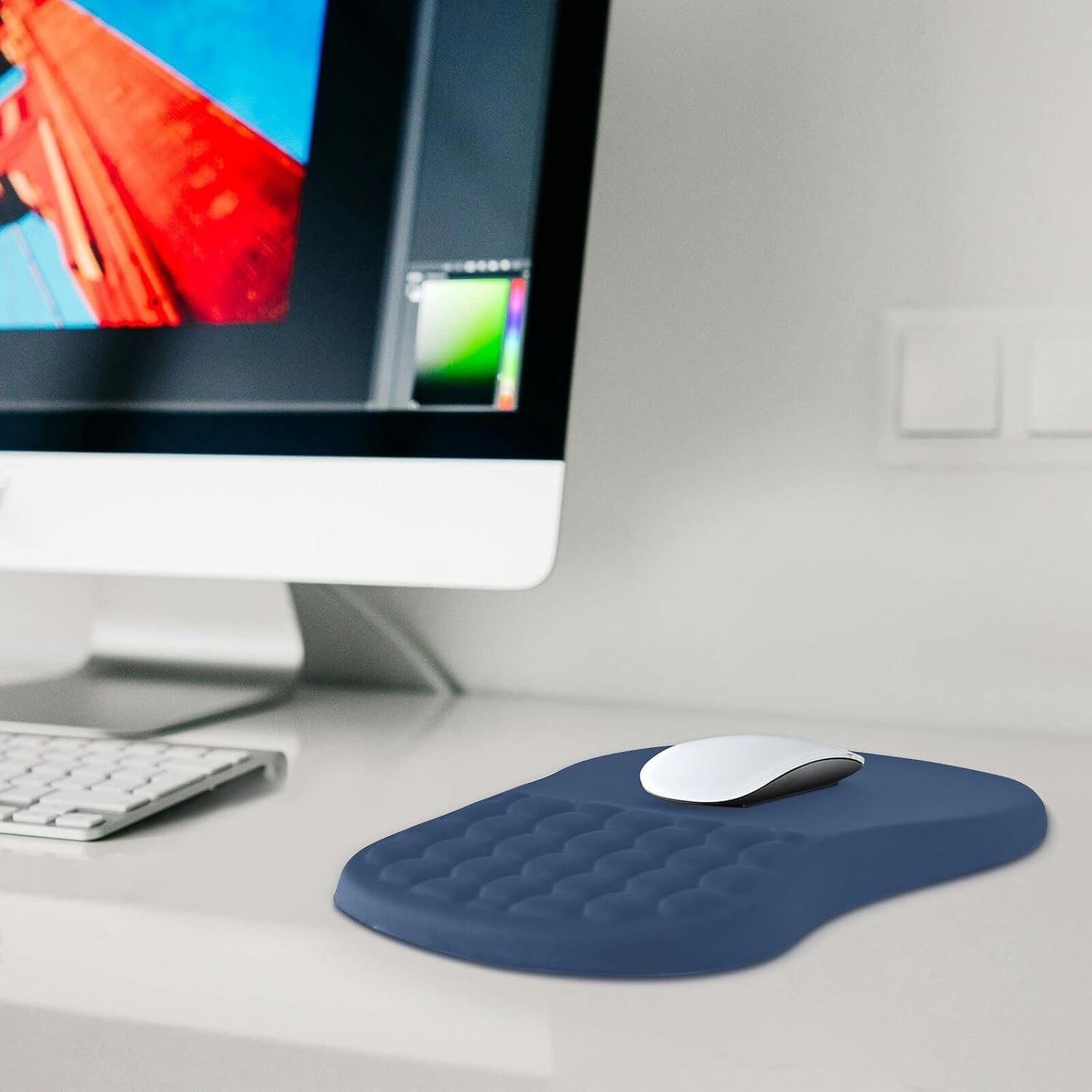 EooCoo Mouse Mat Wrist Support, Gaming Mouse Pad, Mousepad Large, Blue - Image 6