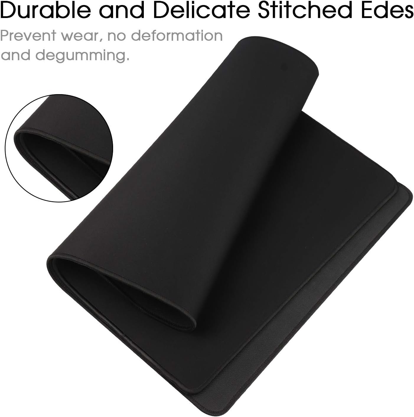 Mouse mat/Large Mouse Pad 600x300x3 mm | XL mousepad | desk mat/Gaming Mouse pad | improved precision and speed | rubber base for stable grip on smooth surfaces | table pad(60x30 Black) - Image 3