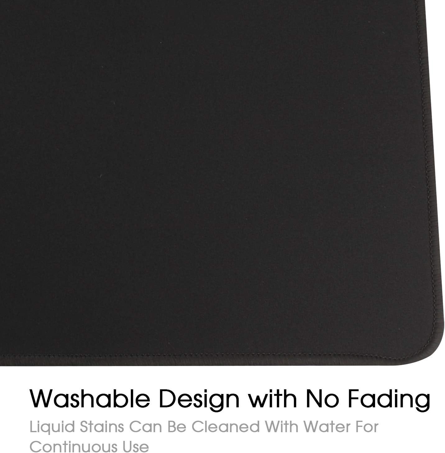 Mouse mat/Large Mouse Pad 600x300x3 mm | XL mousepad | desk mat/Gaming Mouse pad | improved precision and speed | rubber base for stable grip on smooth surfaces | table pad(60x30 Black) - Image 6