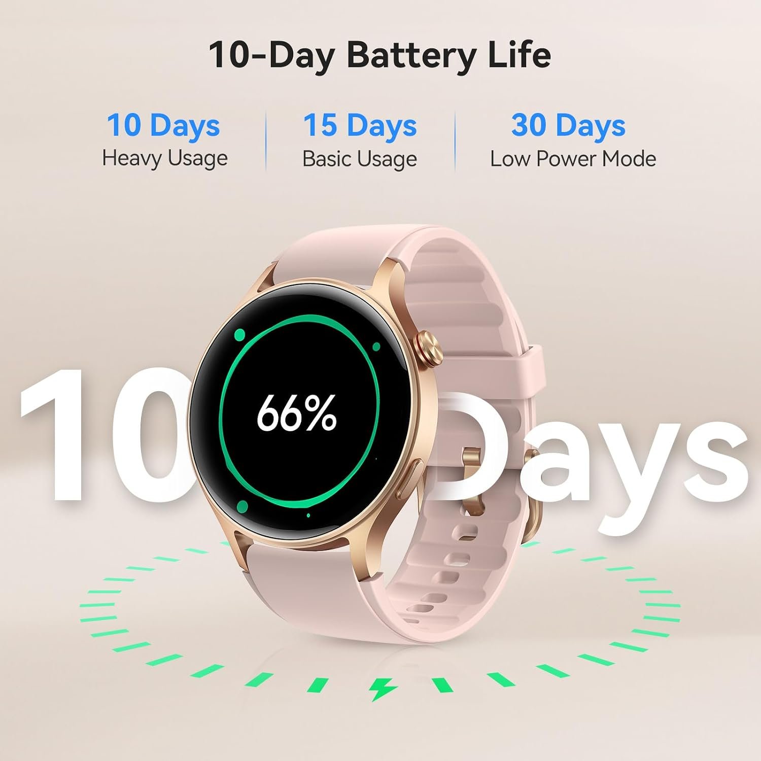 Smart Watch for Women, Answer/Make Call, 1.32'' AMOLED Ultra-Clear Screen Fitness Trackers with Heart Rate/Sleep/SpO2 Monitor, Smartwatch for iPhone/Samsung/Android, 110+ Sport Modes, 3ATM Waterproof - Image 7