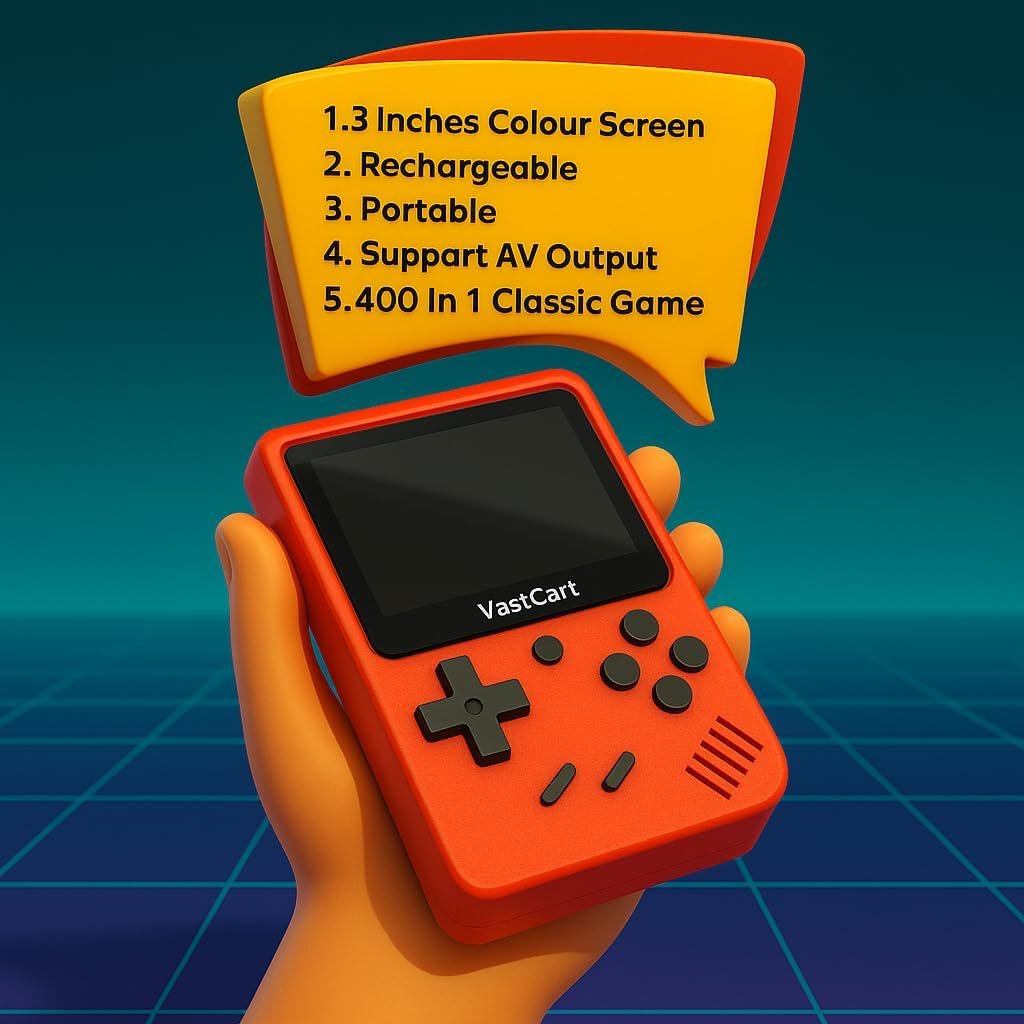 Retro Handheld Gaming Console with 400+ ClassicGames | 3.0-Inch LCD Screen | Rechargeable Battery | Portable Video Game Player with TV Output | Fun Gift for (Ages 14+) & Adults(Multi Color) - Image 5