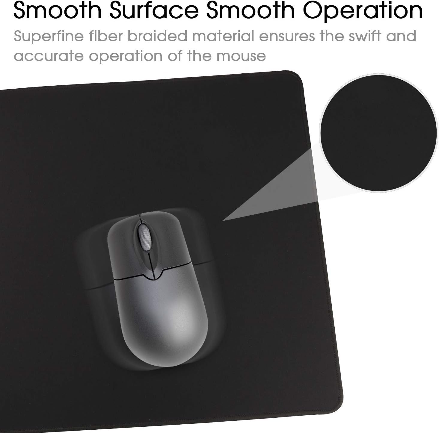 Mouse mat/Large Mouse Pad 600x300x3 mm | XL mousepad | desk mat/Gaming Mouse pad | improved precision and speed | rubber base for stable grip on smooth surfaces | table pad(60x30 Black) - Image 5