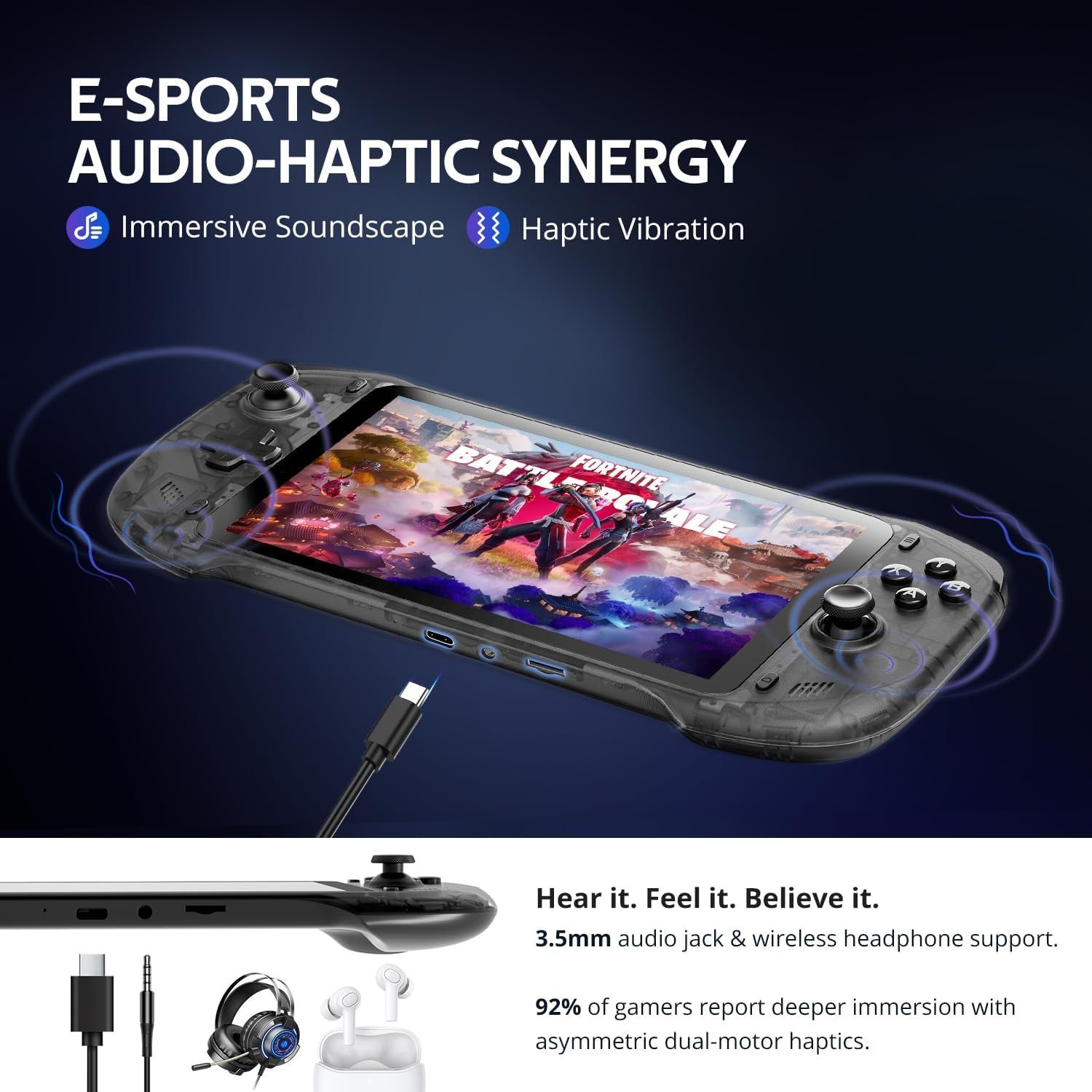 OnePro Cloud Handheld Portable Remote Play Gaming Console, For Xbox Cloud Gaming, NVIDIA GeForce NOW, Playstation, PC, Long-Battery Life, 7" 1080P Touchscreen, Lightweight Retro Game Handheld - 64G - Image 4