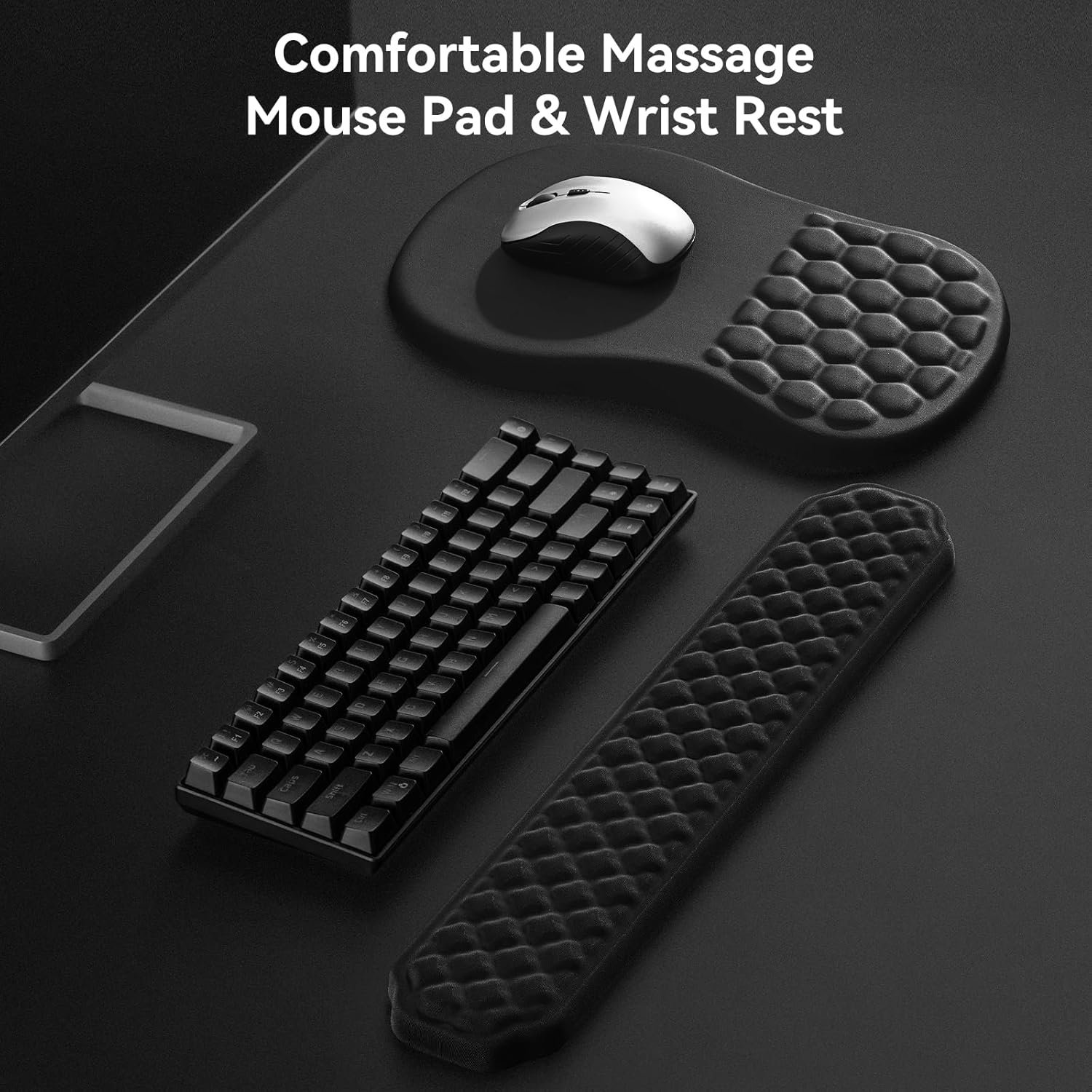 EooCoo Keyboard Wrist Rest and Mouse Mat Wrist Support Set - Image 2