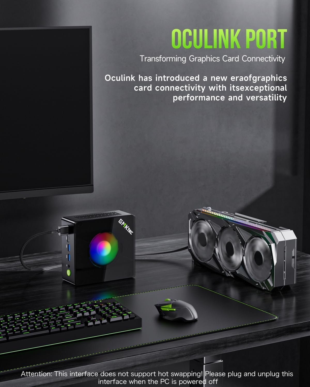 GMKtec K11 AMD Ryzen 9 Gaming Mini PC 8945HS(8C/16T, Up to 5.2GHz) W-11 Pro, 32GB DDR5 RAM 1TB Mini Desktop PC Computer, Oculink, Dual NIC 2.5GbE LAN, HDMI/DisplayPort/USB4*2 - Image 9