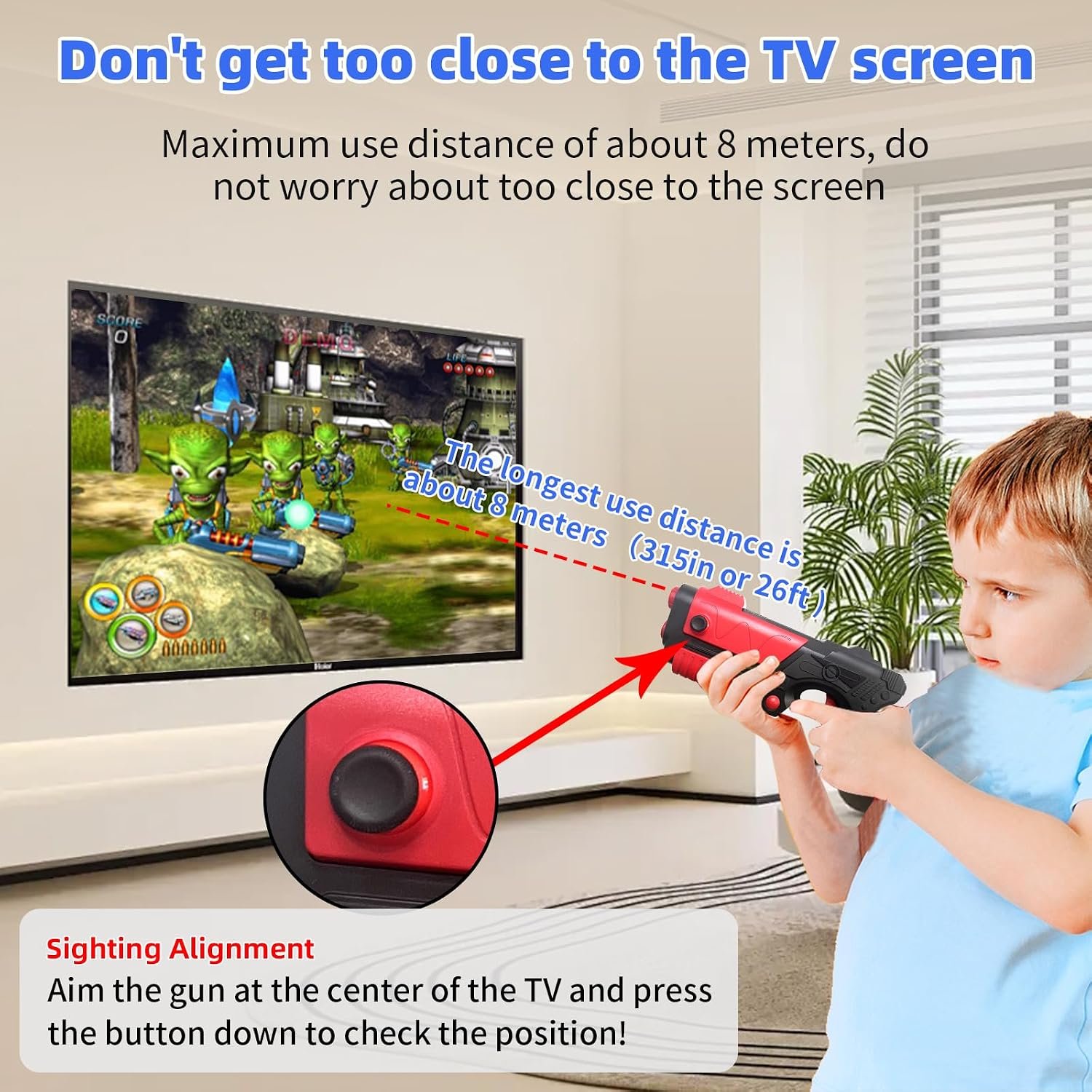 Game Console with 100+ Games, Handheld Retro Video Console for Kids& Adults, Game System with AR Gun,2 Game Controller, TV Plug& Play, Xmas Birthday Toy Gift for Boys& Girls Age 3 + - Image 2
