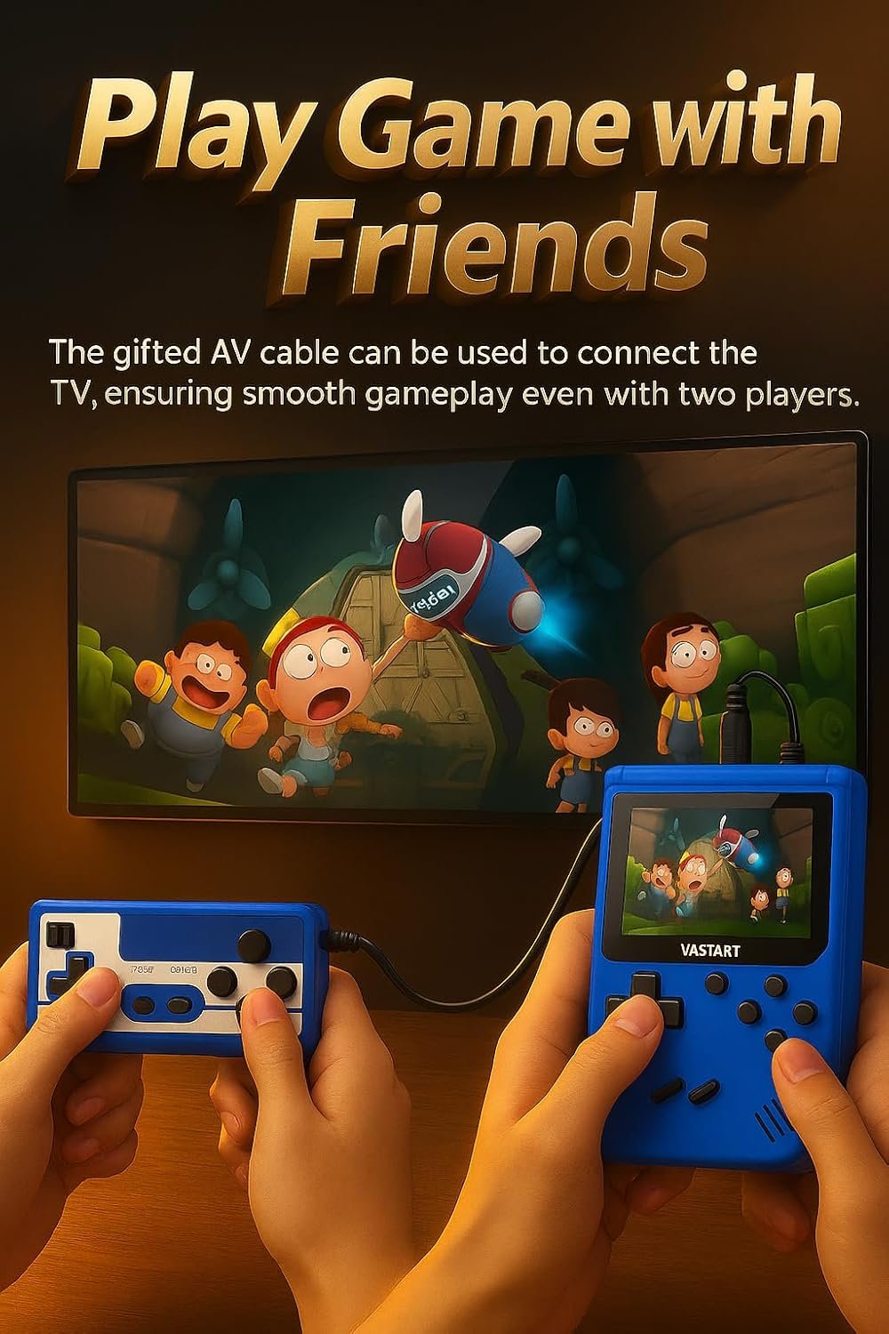 Retro Handheld Gaming Console with 400+ ClassicGames | 3.0-Inch LCD Screen | Rechargeable Battery | Portable Video Game Player with TV Output | Fun Gift for (Ages 14+) & Adults(Multi Color) - Image 3