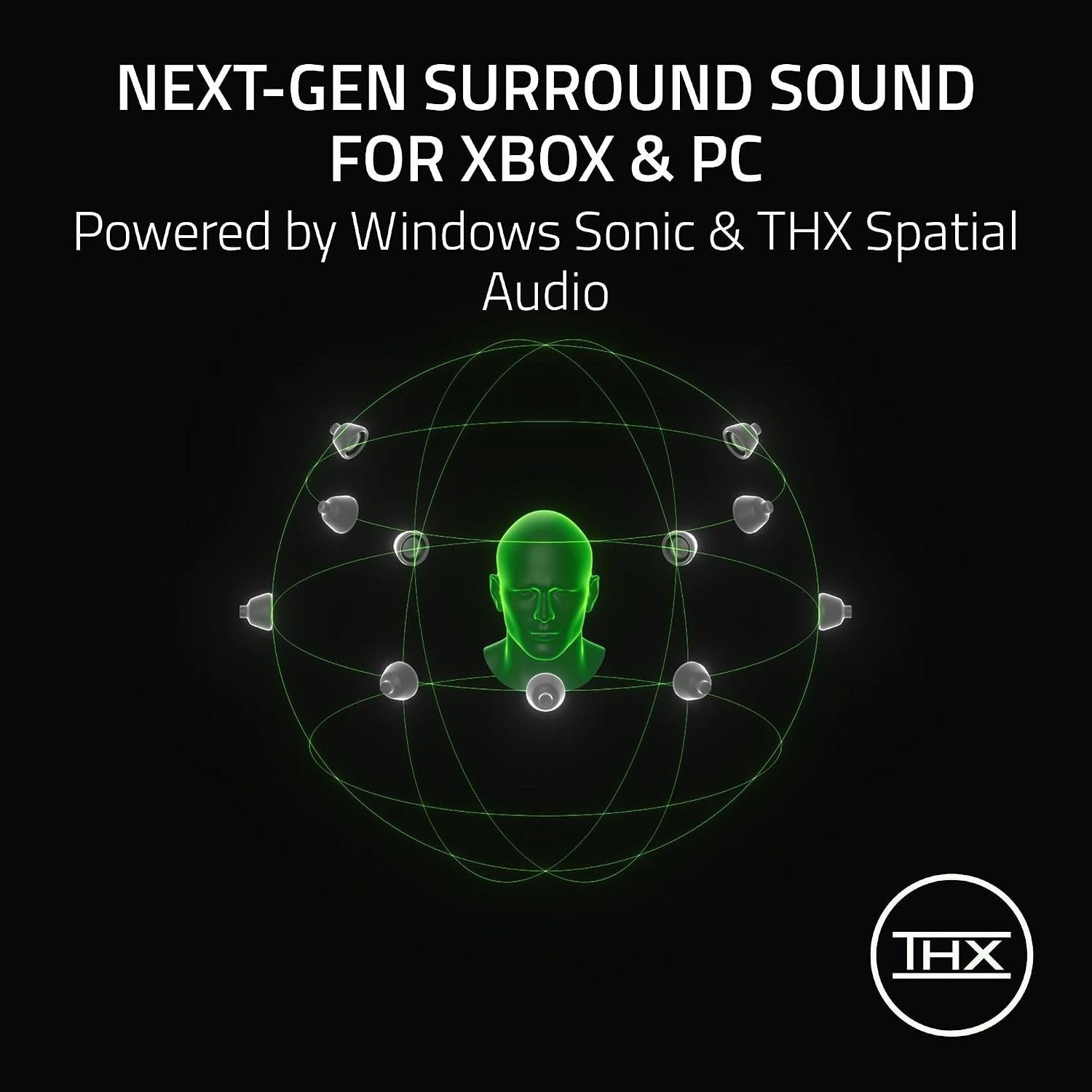 Razer BlackShark V3 XBOX S|X - Wireless esports headset - TriForce 50mm Driver - Detachable Wideband Mic - HyperSpeed 2,4 GHz & Bluetooth - Surround Sound - Xbox/PC | Black - Image 8
