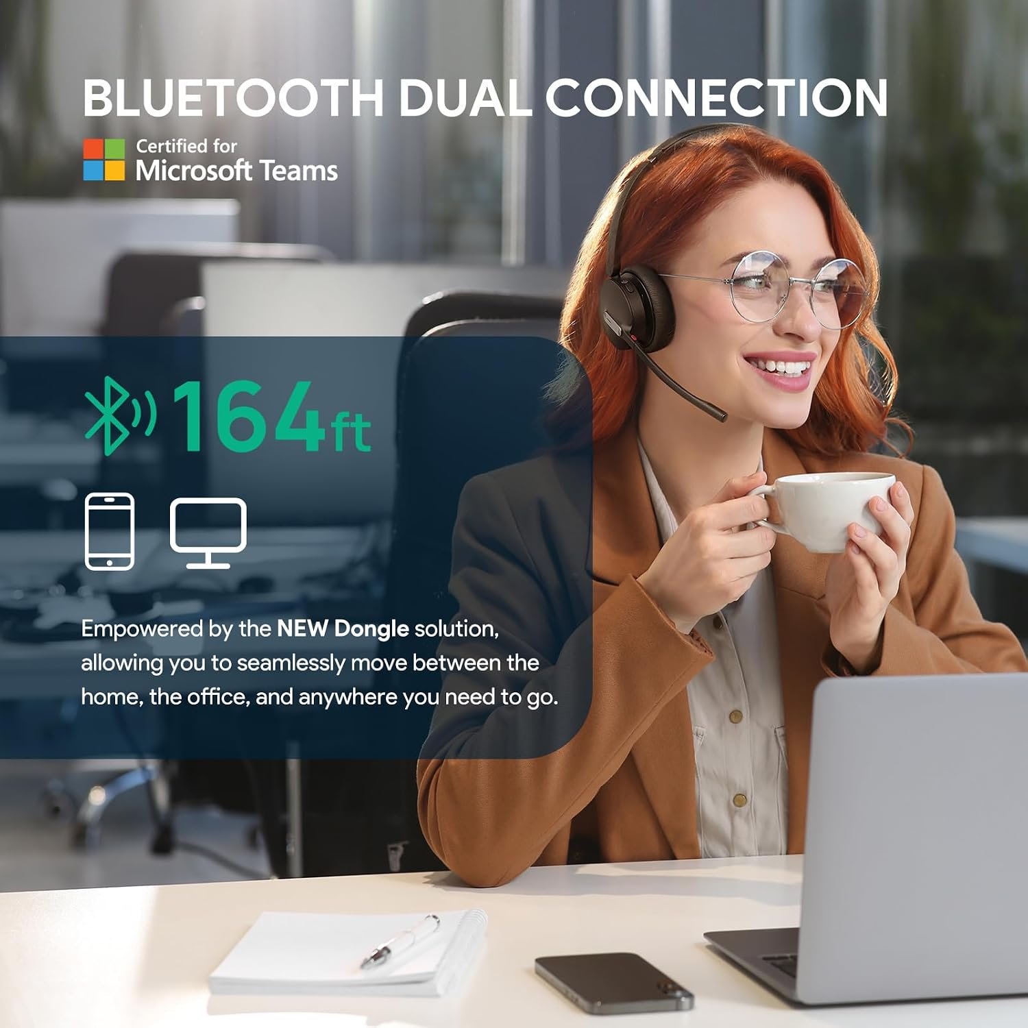 Yealink BH70 Mono Wireless Headset with Mic for Work, Charging Dock,USB C - Image 11