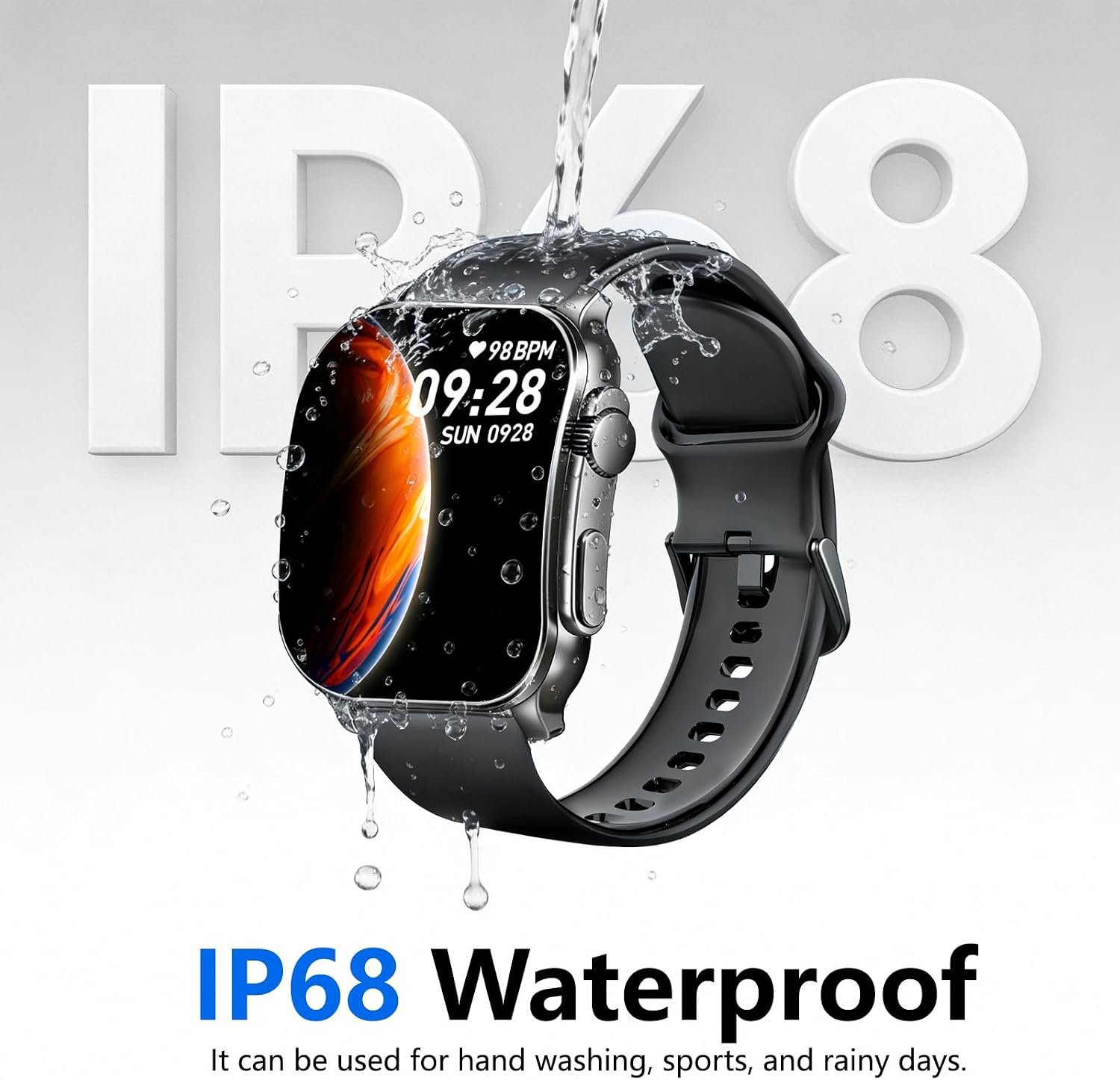 Smart Watch for Men, 2.01" AMOLED Ultra-Clear Curved Screen Fitness Watch - Image 5