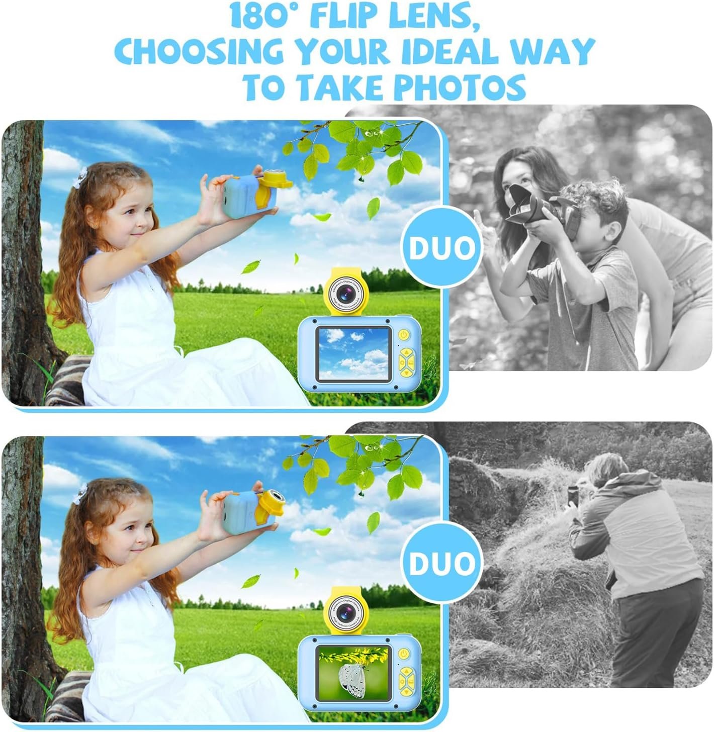 ARNSSIEN Kids Camera with Video,180° Flip Lens, 2.4" Selfie Camera for Kids - Image 4