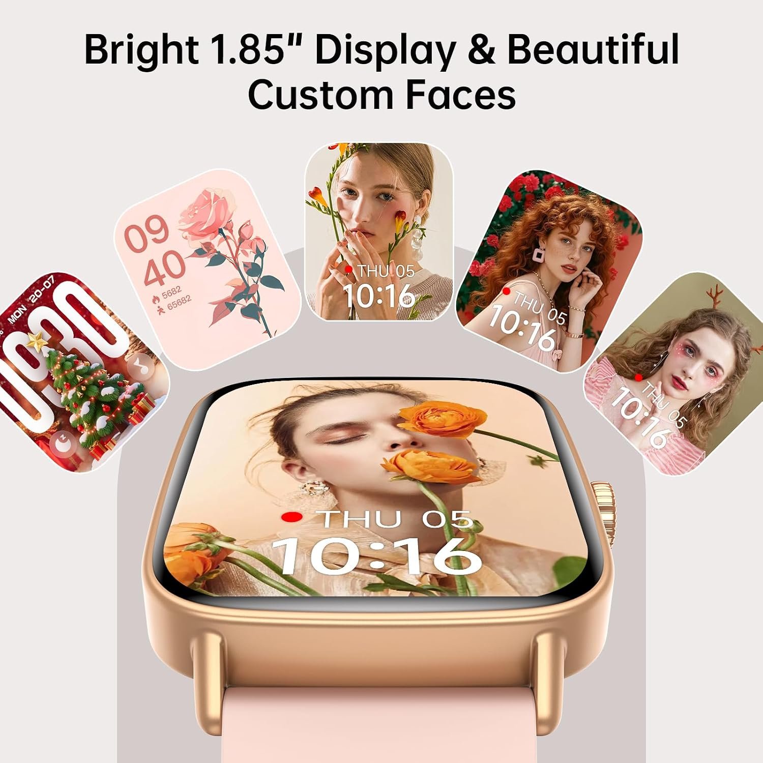 Smart Watches for Women (Answer/Make Calls),1.85" HD Screen Fitness Watch with Bluetooth 5.3,Heart Rate/Sleep/SpO2 Monitor,110+ Sports Modes,IP68 Waterproof Smartwatch,Activity Tracker for Android iOS - Image 8