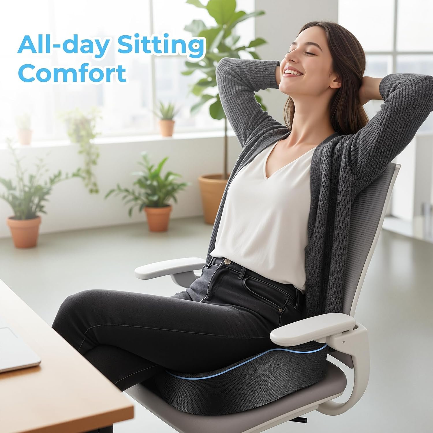 POOTACK Seat Cushions, Comfort Memory Foam Office Chair Cushion - Image 7