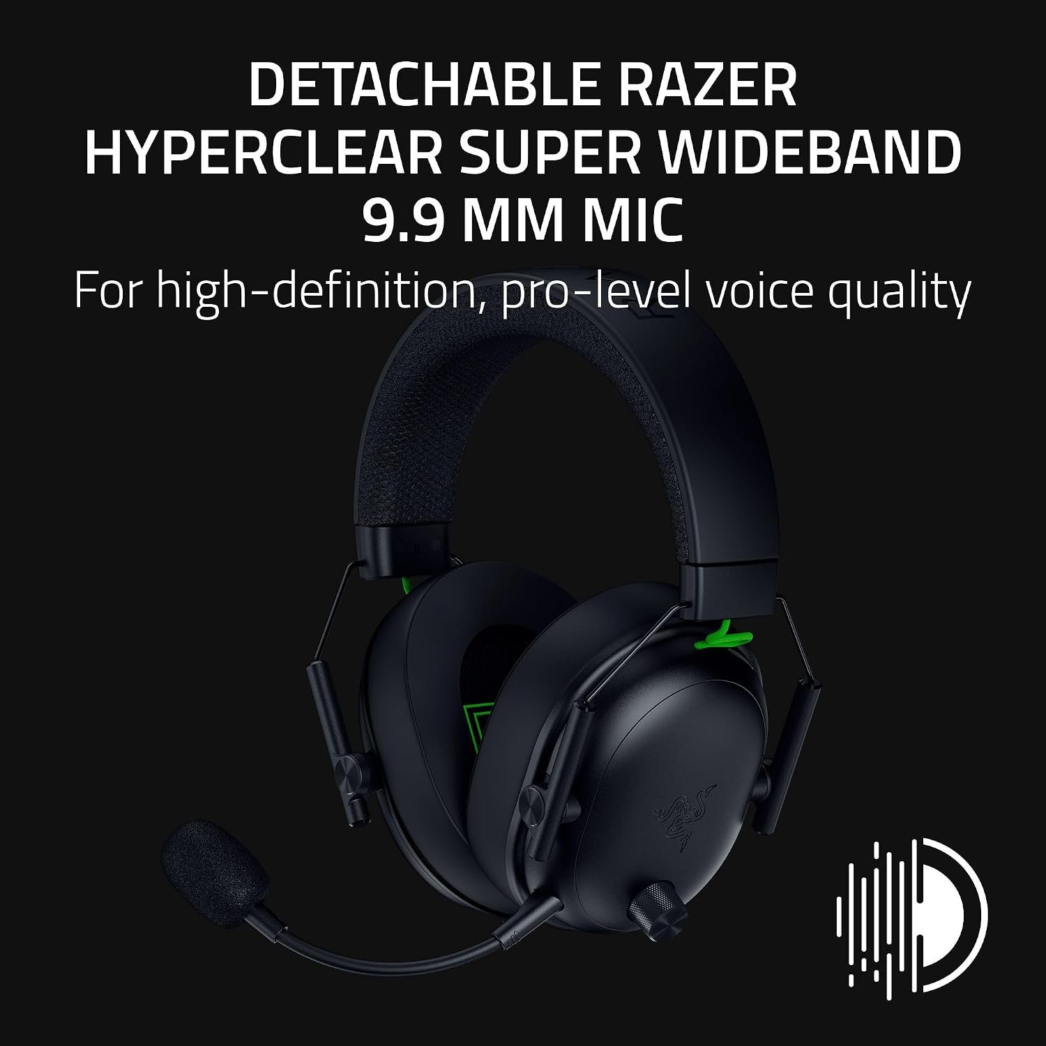 Razer BlackShark V3 XBOX S|X - Wireless esports headset - TriForce 50mm Driver - Detachable Wideband Mic - HyperSpeed 2,4 GHz & Bluetooth - Surround Sound - Xbox/PC | Black - Image 7