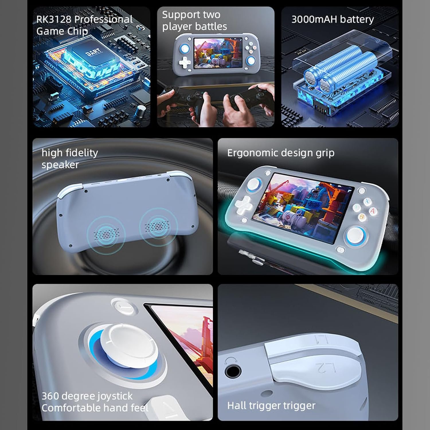 XF43 Retro Handheld Game Console, 15000 Classic Retro Video Games - Image 6