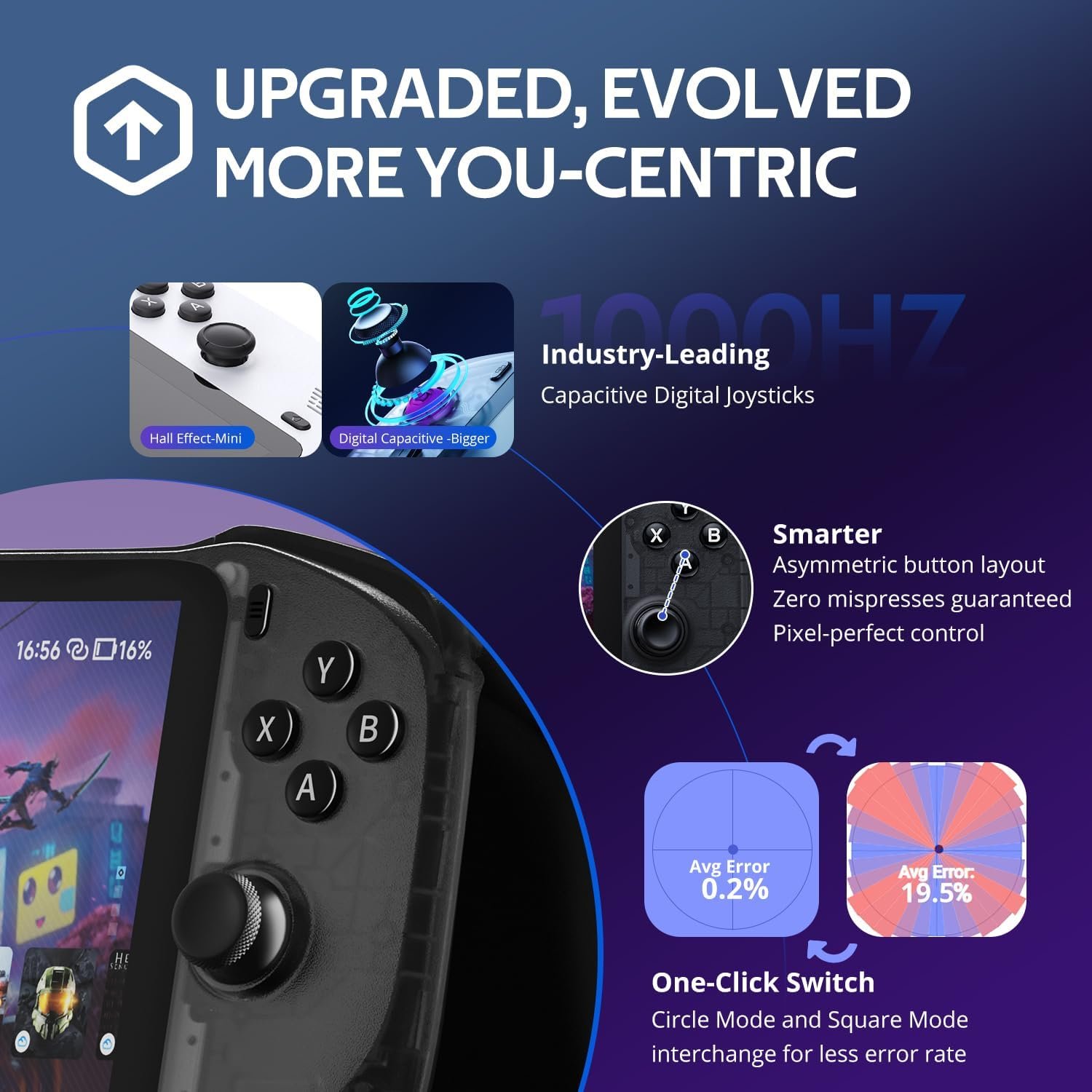 OnePro Cloud Handheld Portable Remote Play Gaming Console, For Xbox Cloud Gaming, NVIDIA GeForce NOW, Playstation, PC, Long-Battery Life, 7" 1080P Touchscreen, Lightweight Retro Game Handheld - 64G - Image 6