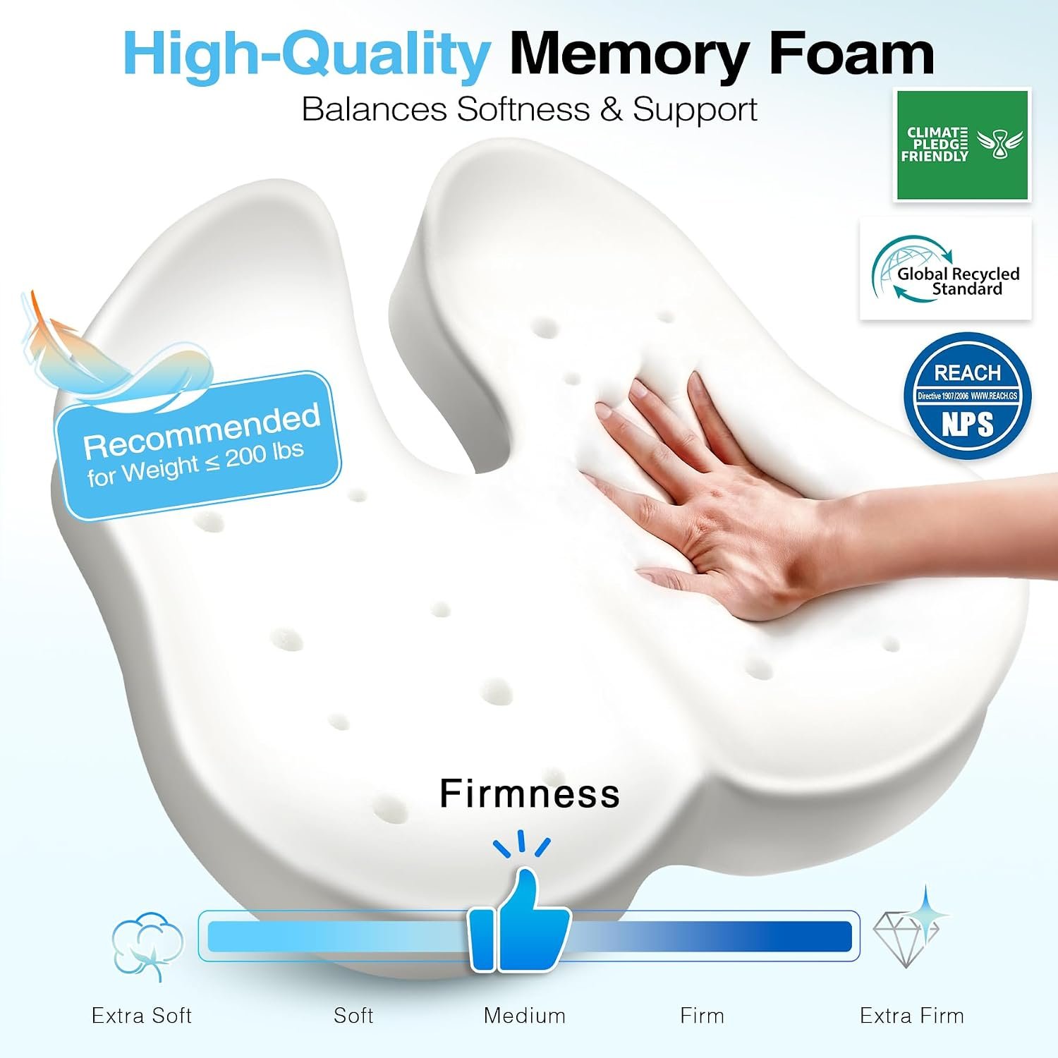 POOTACK Seat Cushions, Comfort Memory Foam Office Chair Cushion - Image 3