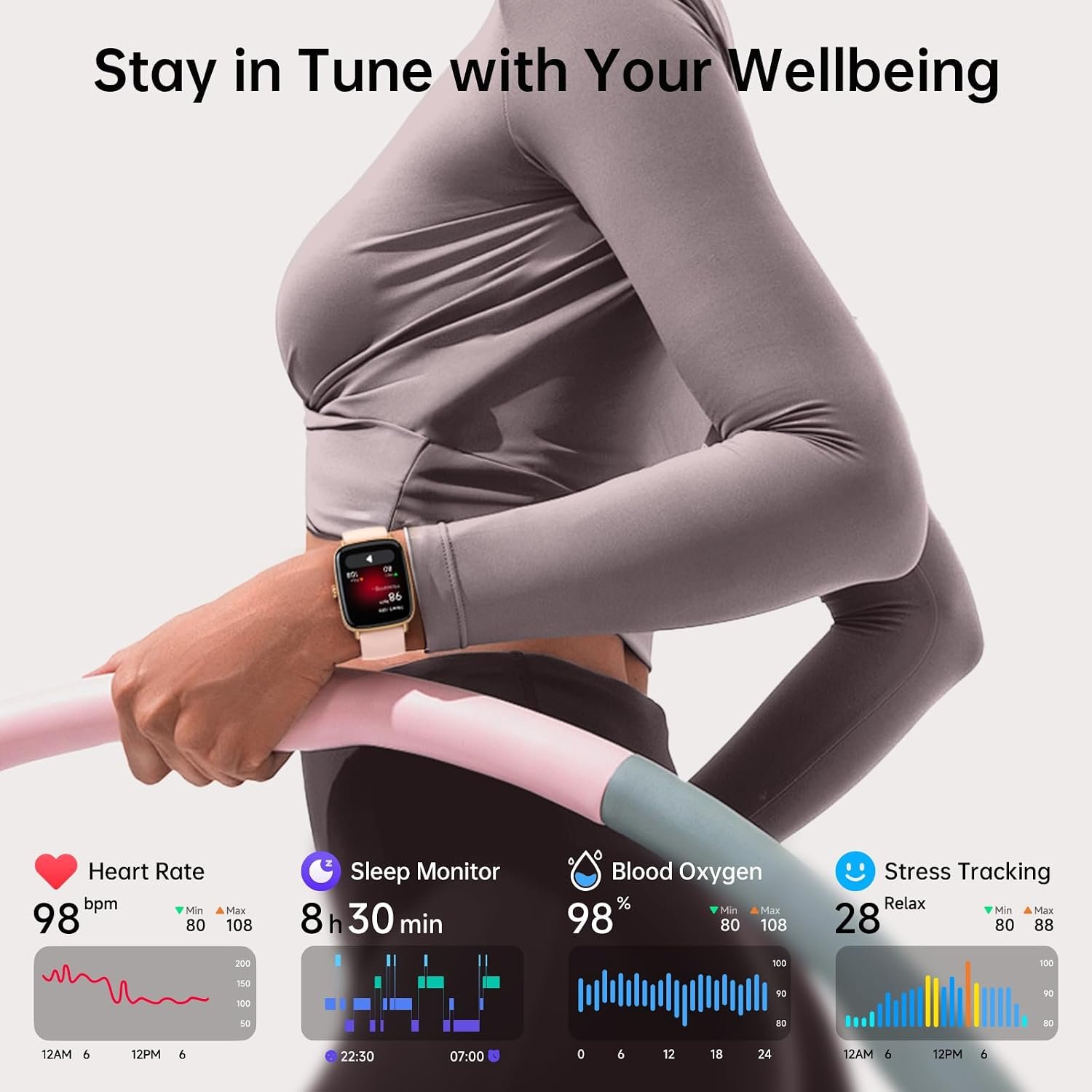 Smart Watches for Women (Answer/Make Calls),1.85" HD Screen Fitness Watch with Bluetooth 5.3,Heart Rate/Sleep/SpO2 Monitor,110+ Sports Modes,IP68 Waterproof Smartwatch,Activity Tracker for Android iOS - Image 3