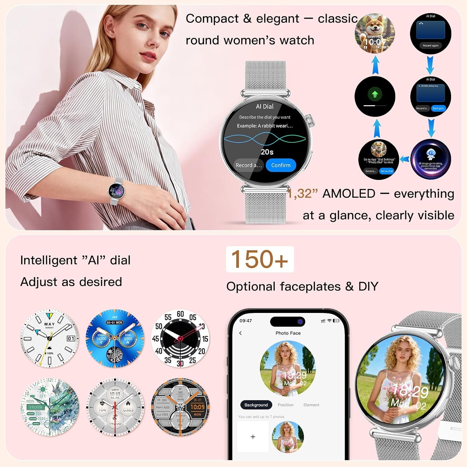 2026 New AI-GPT Smartwatch for Women with ECG/Blood Pressure/HRV/Sleep/BMI - Image 2