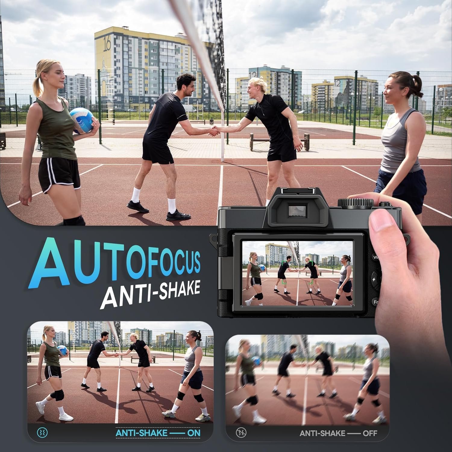 NBD 5K Digital Camera 64MP, Autofocus, 16X Digital Zoom, Black - Image 5
