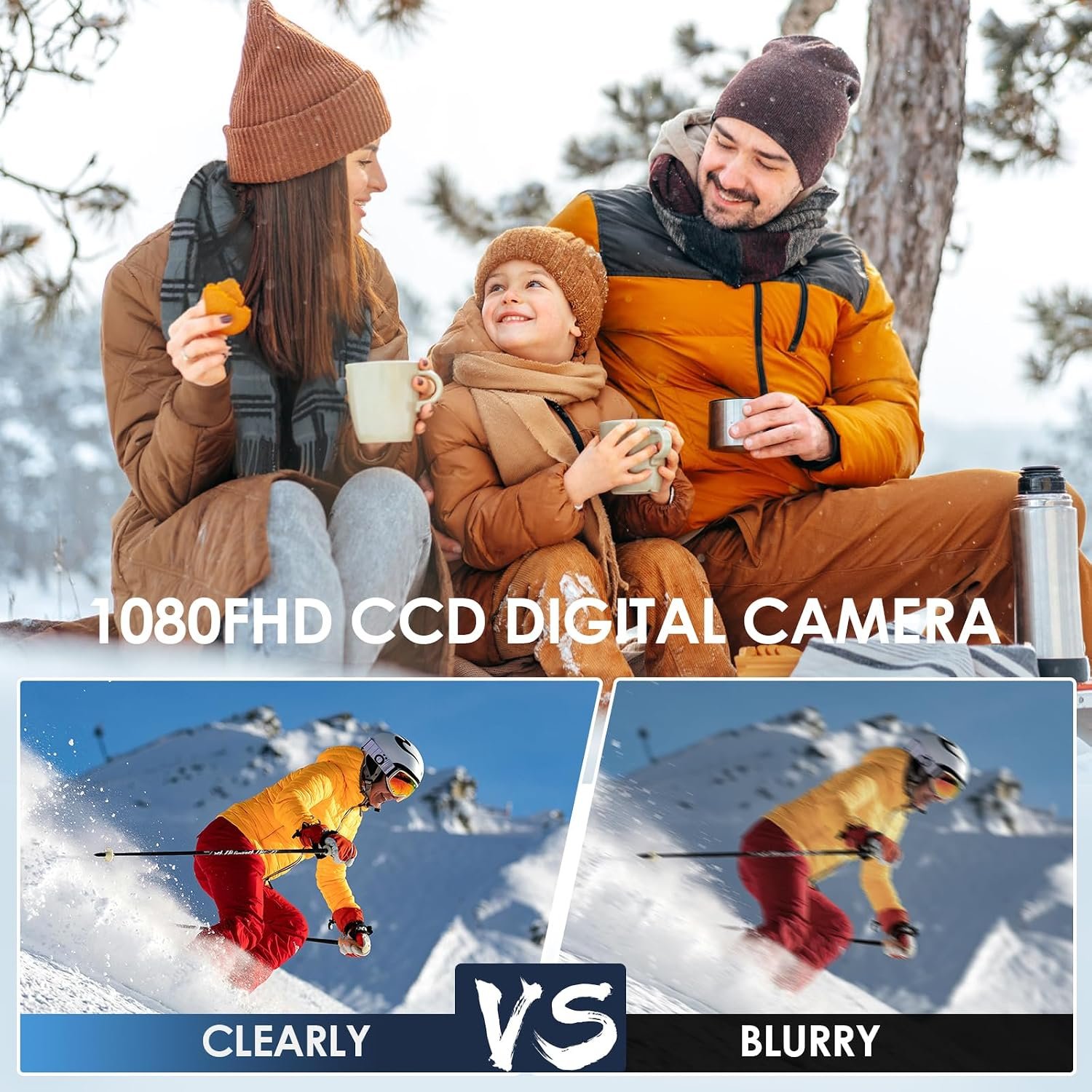 Digital Camera,ARNSSIEN 1080P Vintage Kids Digital Camera,with 2.4”Screen and 16 LED Filling Lights,Birthday Festival Present for Teens, Students, Beginners,Y2 - Image 3
