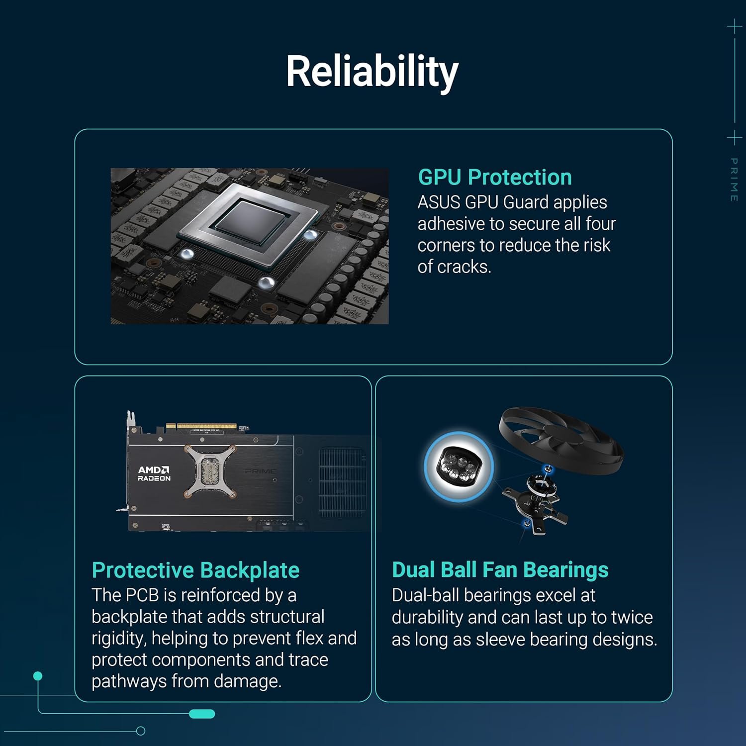 ASUS PRIME RX9070 XT OC, PCIe5, 16GB DDR6, HDMI, 3 DP, 3030MHz Clock, Overclocked, Compact SFF-Ready - Image 4
