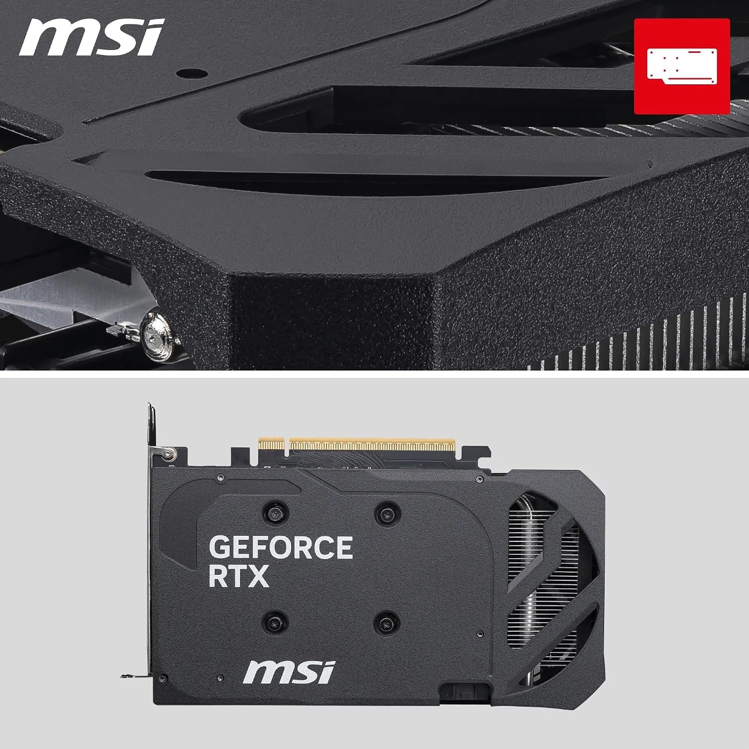 MSI GeForce RTX 5050 8G SHADOW 2X OC Graphics Card - RTX 5050 GPU, 8GB GDDR6 (20Gbps/128-bit), PCIe 5.0 - DUAL-Fan Thermal Design (2 x TORX FAN 5.0) - HDMI 2.1b, DisplayPort 2.1b - Image 5