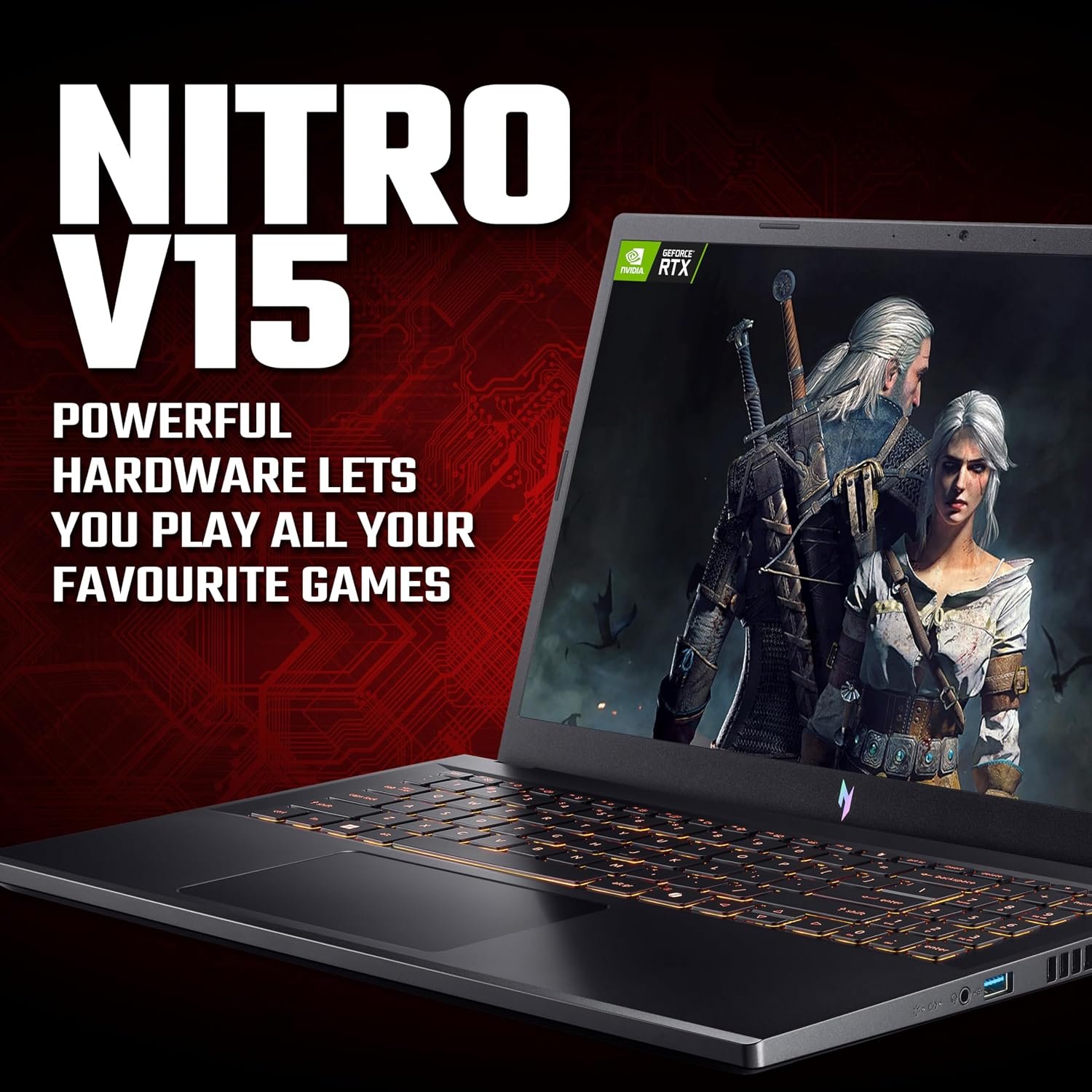 Acer Nitro V15 ANV15-52 Gaming Laptop - Intel Core i7-13620H, 16GB, 512GB SSD, NVIDIA GeForce RTX 5050, 15.6" Full HD 165Hz, Windows 11, Black - Image 2