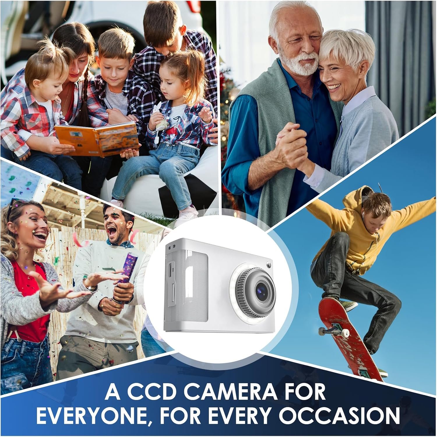 Digital Camera,ARNSSIEN 1080P Vintage Kids Digital Camera,with 2.4”Screen and 16 LED Filling Lights,Birthday Festival Present for Teens, Students, Beginners,Y2 - Image 6