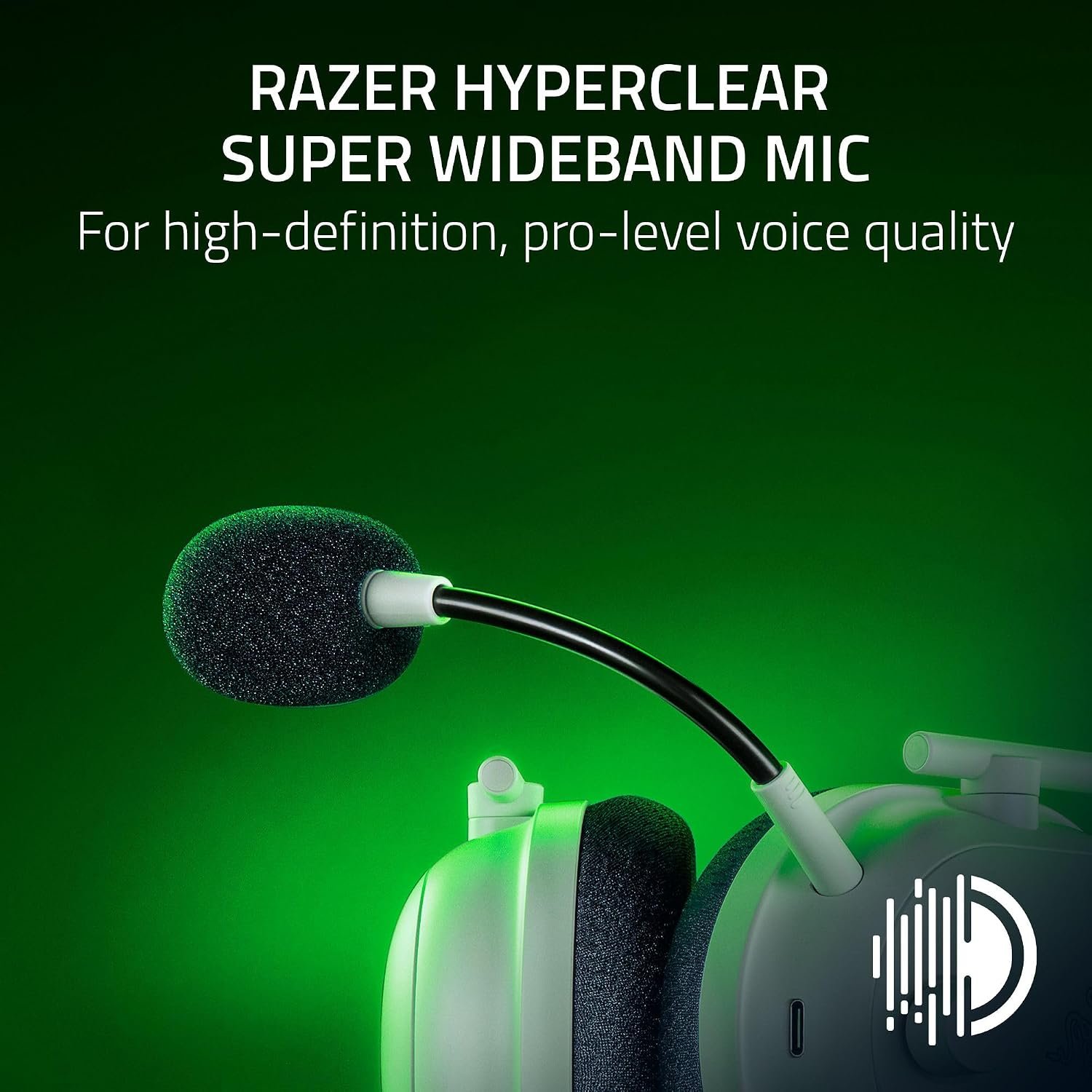 Razer BlackShark V2 Pro (Xbox) - Wireless Console E-Sports Headset for Xbox S|X & One (Triforce 50mm Drivers, HyperSpeed Wireless 2,4 GHz, detachable HyperClear Microphone) White - Image 3
