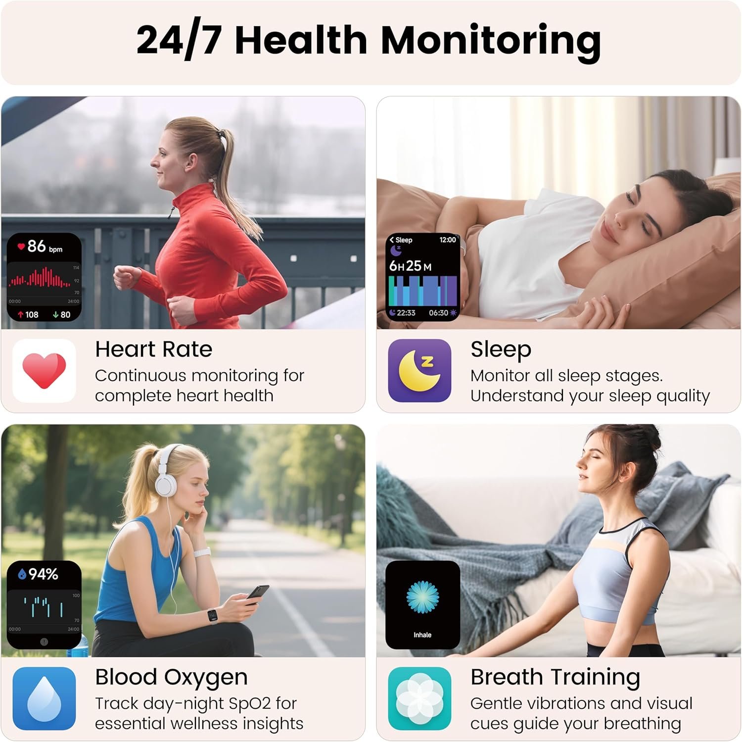 Cillso Smart Watch, Alexa Built-in, 1.83" Bluetooth Calling Fitness Watch - Image 3