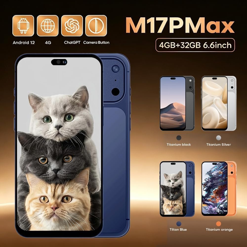 McMgc 4G Smartphone Unlocked, 4GB+32GB Expandable to 256GB, 6.6" HD Display, 5000mAh Battery, Android 12, Dual Camera,4G Dual SIM,Face ID/GPS/OTG (White) - Image 2
