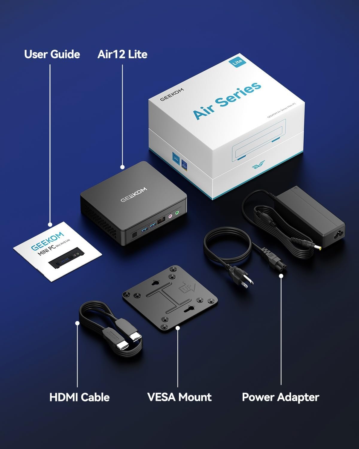 GEEKOM Air12 lite 2026 Mini PC, Intel N95,8GB RAM (Expandable)+256GB SSD - Image 10