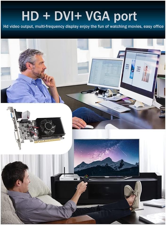 GT210 1GB Graphics Card PClE X16 2.0 GPU Computer Graphics Card DVI-D+VGA+HD Desktop Video Card - Image 2