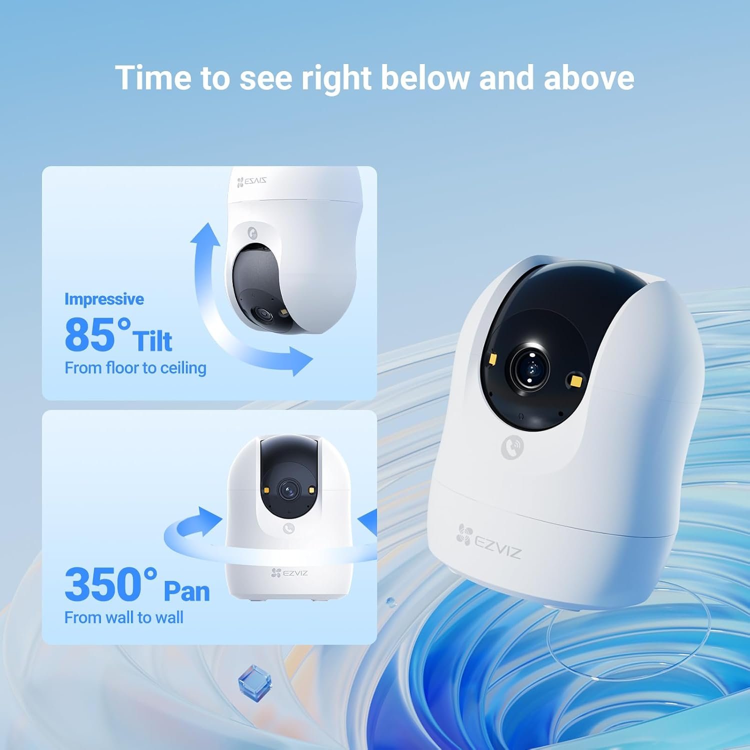 EZVIZ Wired Security Pet Camera Indoor 2-Pack, 3K 5MP Pan Tilt, C6N G1 - Image 8