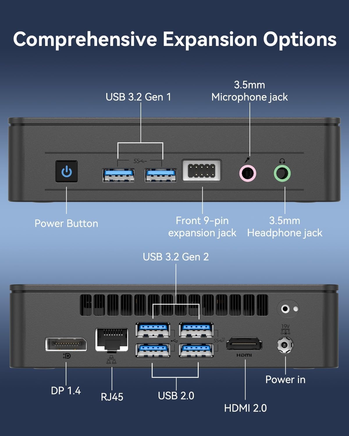 GEEKOM Air12 lite 2026 Mini PC, Intel N95,8GB RAM (Expandable)+256GB SSD - Image 11
