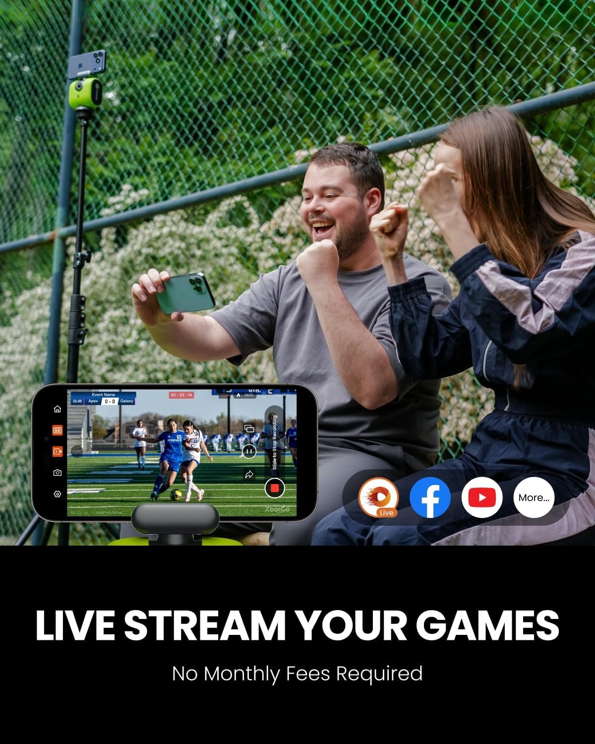 XbotGo Chameleon Essential Bundle, AI Sports Camera System & T4 Tripod - Image 5