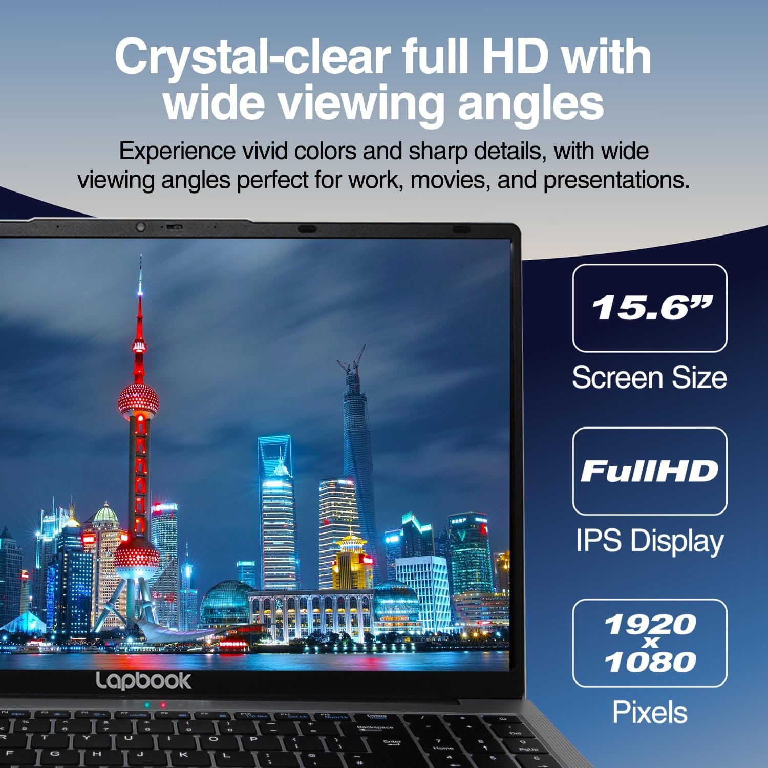 15.6" Full HD Laptop - 16GB RAM 512GB M.2 SSD Windows 11 Home, Dual-Band WiFi, Integrated Webcam - S15 N2 15 Inch Lightweight Laptop - Image 4
