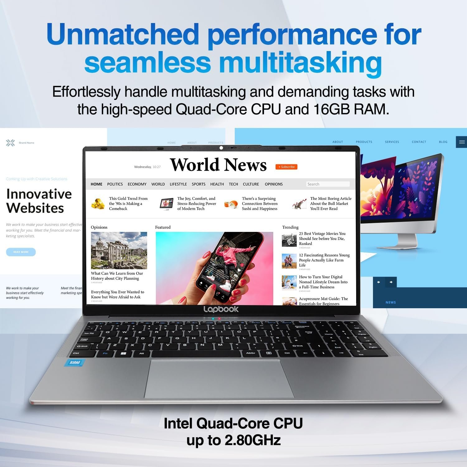15.6" Full HD Laptop - 16GB RAM 512GB M.2 SSD Windows 11 Home, Dual-Band WiFi, Integrated Webcam - S15 N2 15 Inch Lightweight Laptop - Image 2