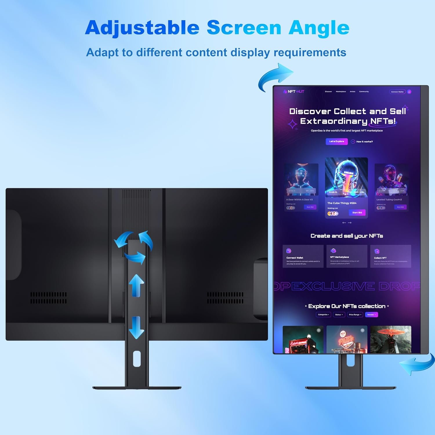 27 Inch All-in-One Computer FHD Desktop PC, Core i7 (Up to 3.0GHz), 16GB RAM, 512GB SSD, Rotatable Screen, Hidden Webcam, Dual-Band WiFi 6 & Bluetooth 5.3, All-in-One PC for Business & Creative Work - Image 9