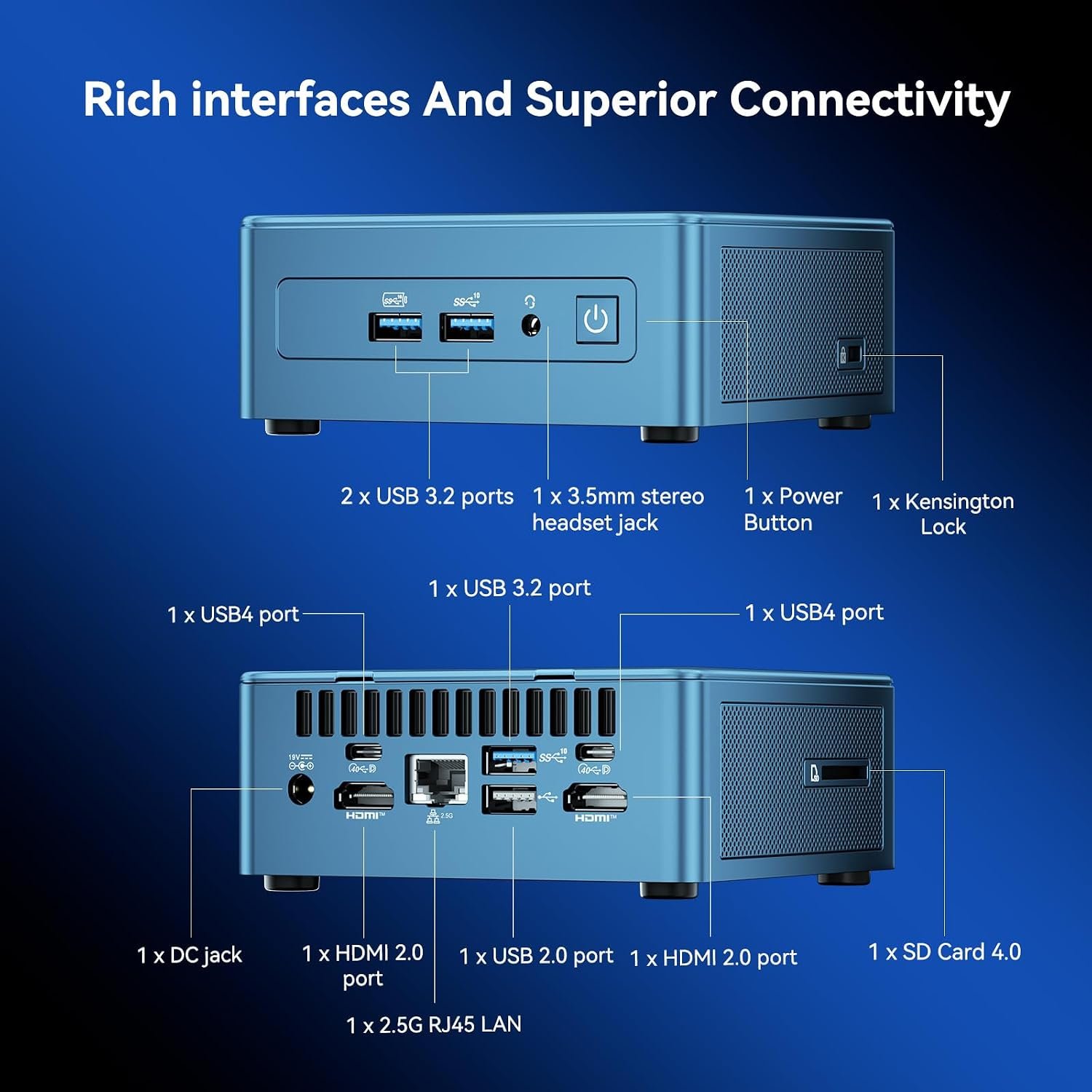 GEEKOM IT12 Mini PC, Intel Core i3-12300HE, 16GB RAM(up to 64GB), 256GB SSD - Image 9