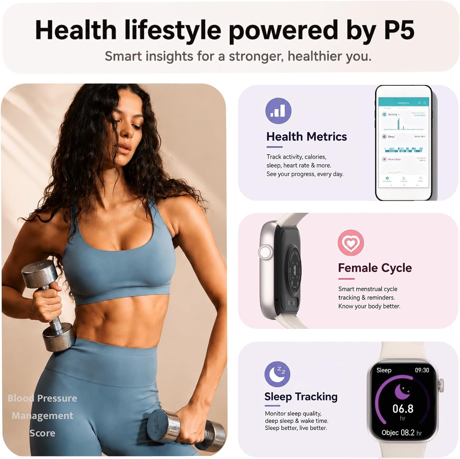 Smart Watch for Men Women Answer/Make Call,1.85" Smartwatch,Fitness Watch with Heart Rate Blood Pressure Sleep Monitor,140+Sports,IP68 Waterproof Step Counter Watch Compatible with Android IOS - Image 2