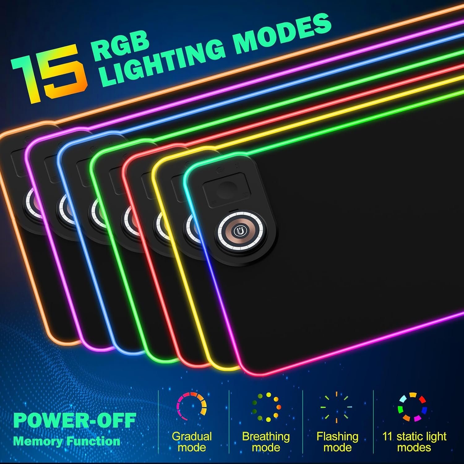 GIM 15W Wireless Charging RGB Gaming Mouse Mat with Foldable Stand - Image 4