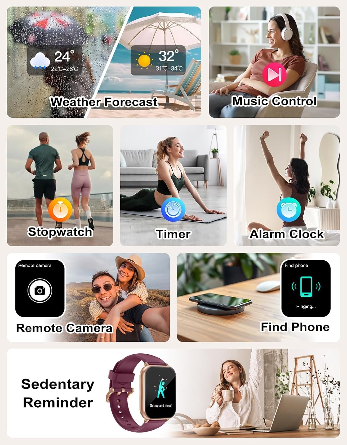 Smart Watch Answer/Make Call,Smart Watches for Women Men 1.85"HD Screen - Image 7