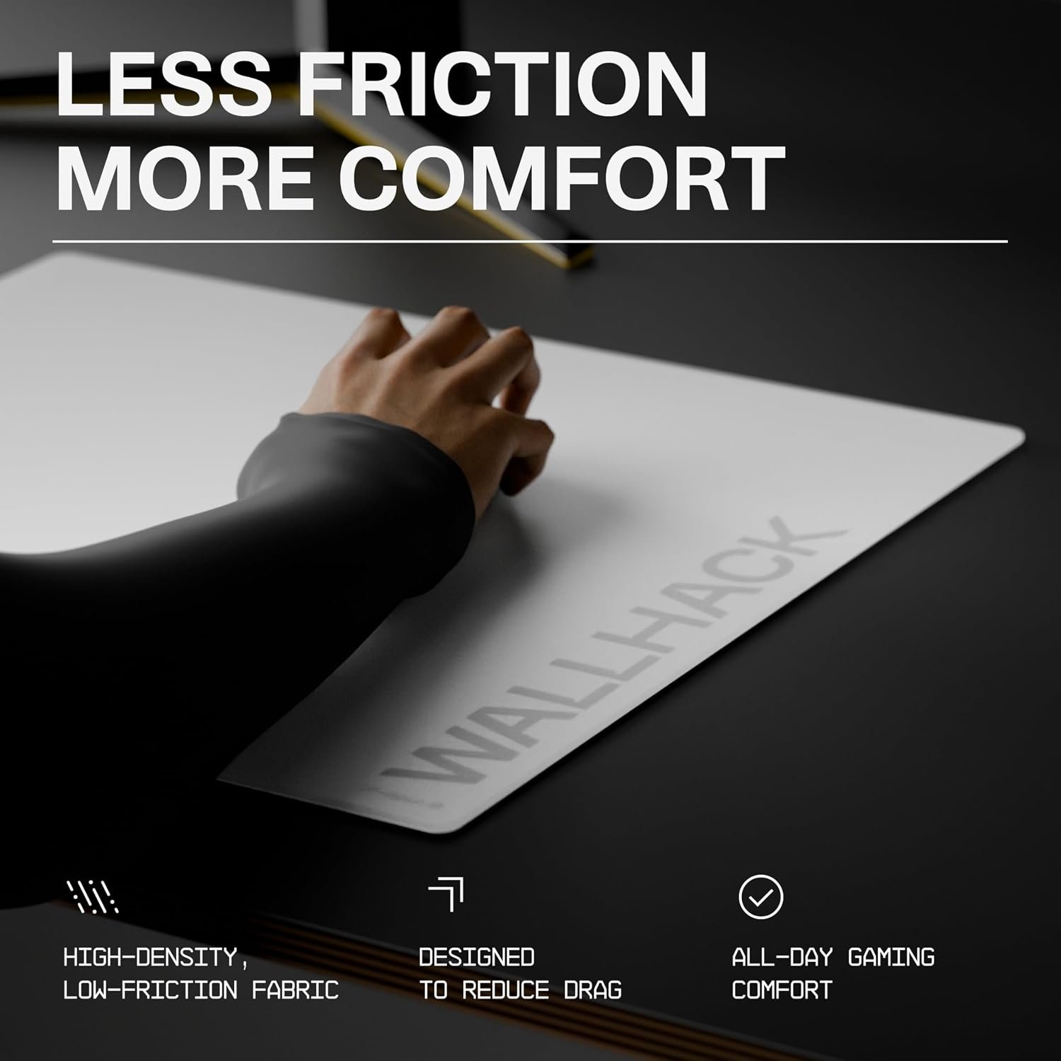Wallhack Gaming Arm Sleeve | Low-Friction, High Comfort Performance | Improve comfort on cloth and glass mouse pads - Image 2
