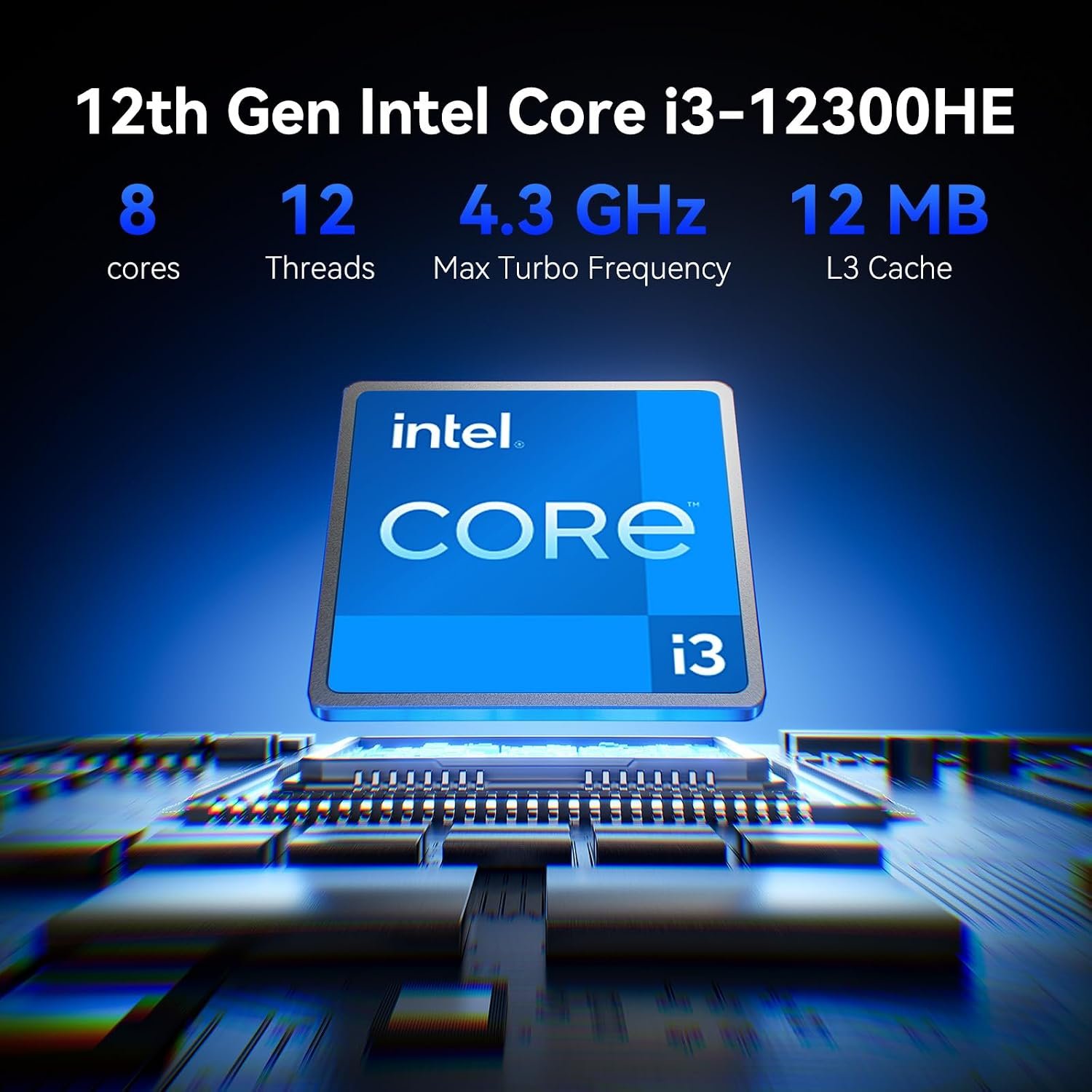 GEEKOM IT12 Mini PC, Intel Core i3-12300HE, 16GB RAM(up to 64GB), 256GB SSD - Image 3