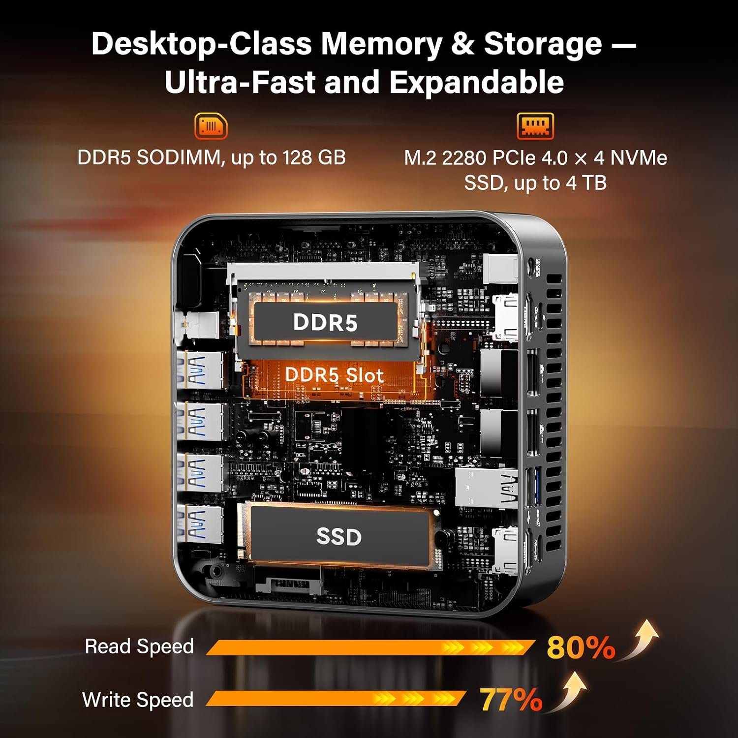 GEEKOM A9 Max 2026 Mini PC, AMD Ryzen AI 9 HX 470, DDR5 32GB RAM+2TB SSD - Image 5