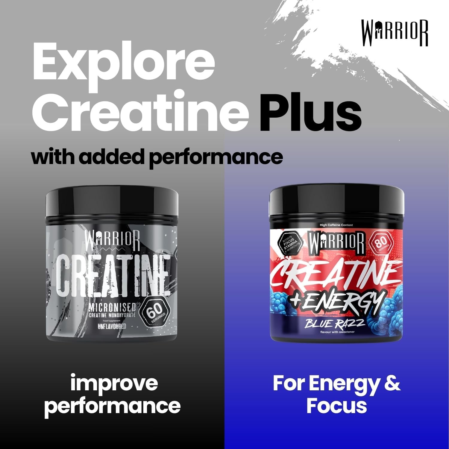 Warrior Creatine Plus Energy 360g Pre Workout Drink Mix with Caffeine - Image 7
